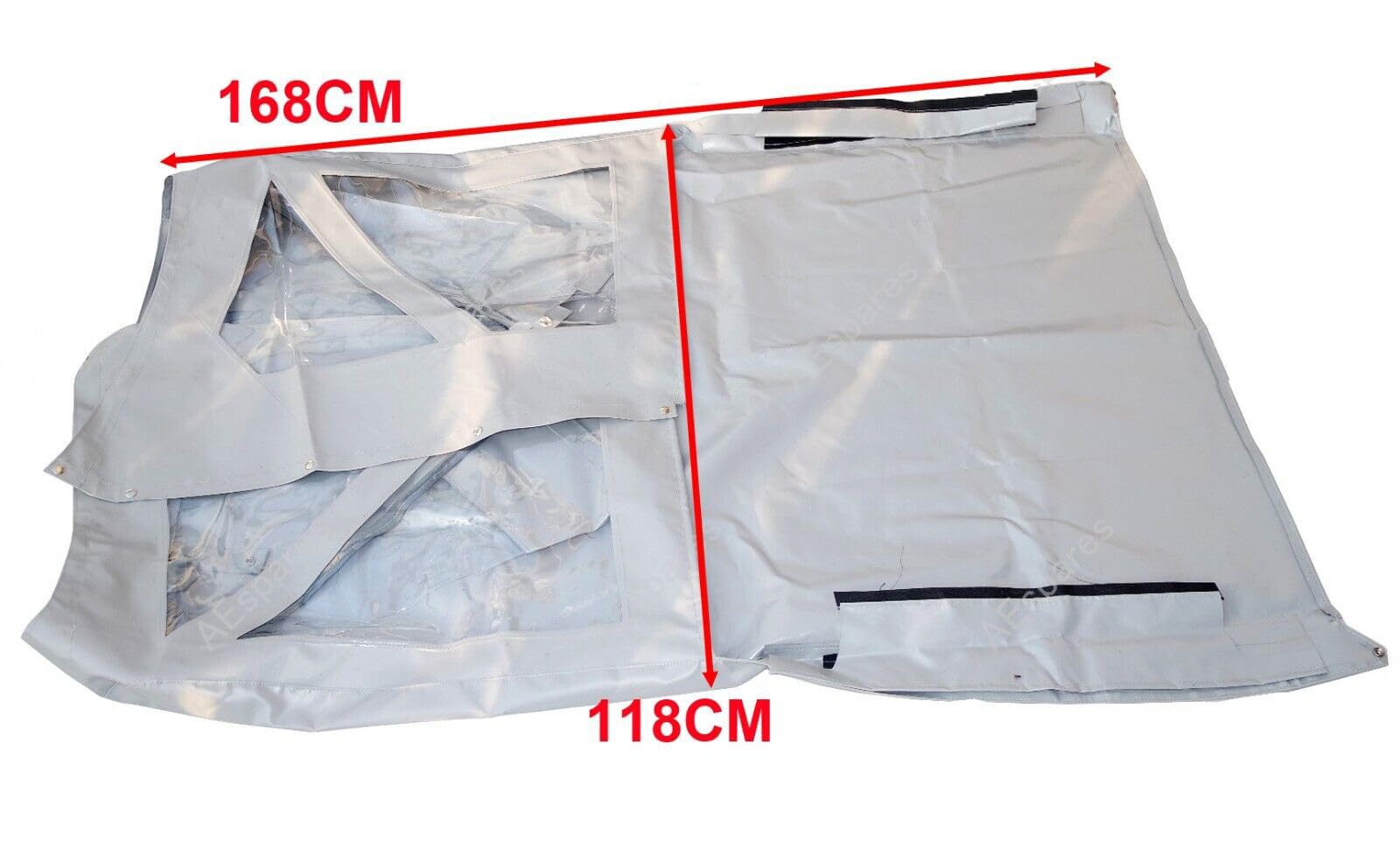AEspares Copertura del tetto superiore morbida grigia del corpo corto compatibile con Suzuki Samurai Sj410 Sj413