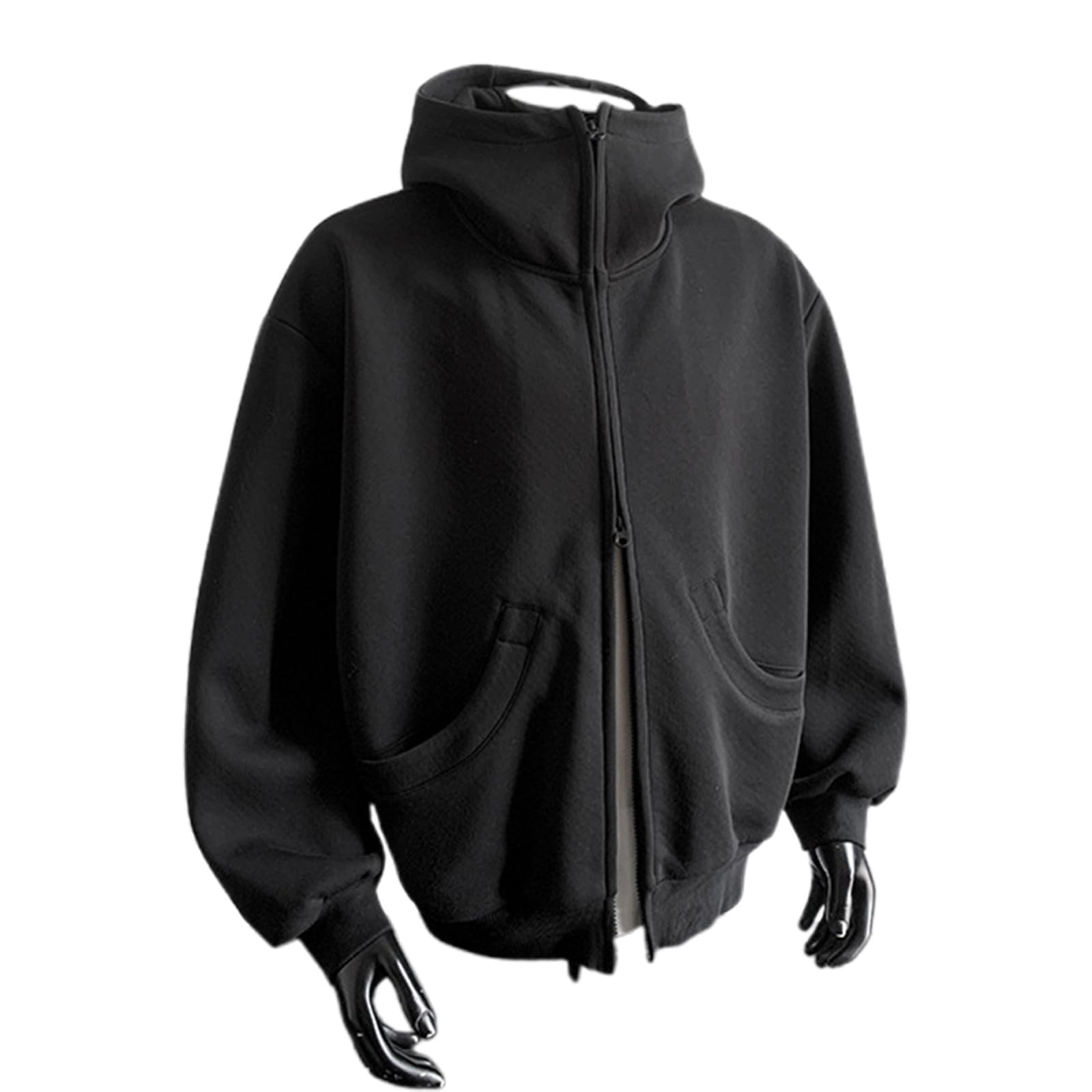 Sudadera con Capucha Hombre Hoodie Sudadera Ligera con Capucha y Cremallera para Hombre diseño Holgado Ideal para Uso Diario y Actividades al Libre