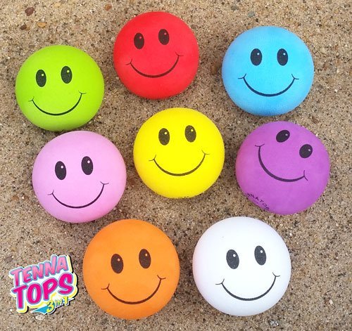 Tenna Tops® 8 pcs Pack - Assorted Colors Smiley Car Antenna Toppers/Antenna Balls/Mirror Danglers (Blue, Red, Yellow, White, Green, Pink, Purple, Orange) - Thumbnail 2