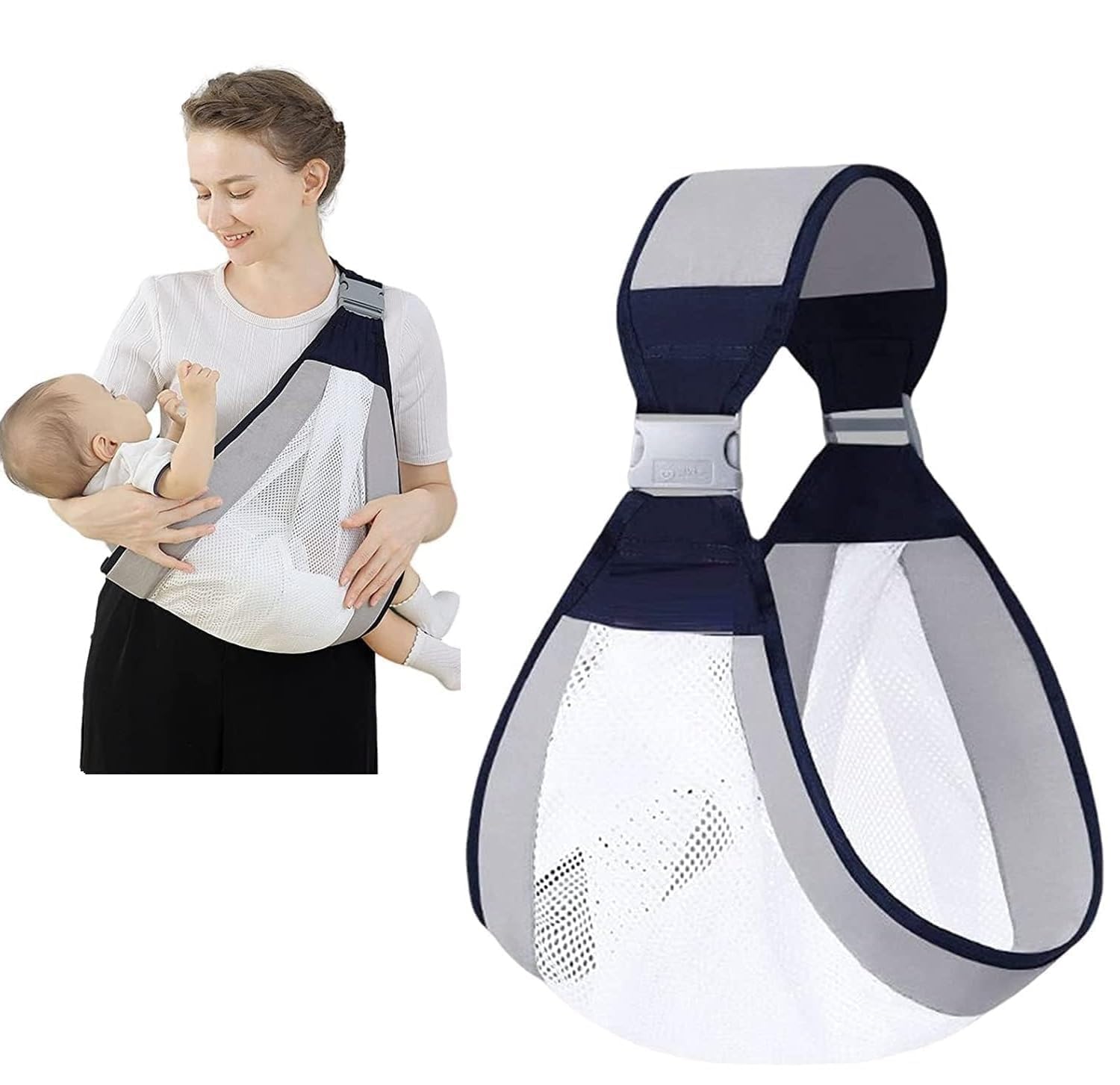 AG E-Com Ultimate Baby Carrier Sling Wrap for Baby and Toddlers: Comfortable, Hands-Free, Ergonomic | Baby Carrier Ring Sling Wrap -Multicolor (Pack of 1)-image-18
