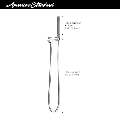 Miniatura 2 de American Standard 1662609.002 Kit de ducha de mano contemporáneo de una sola función para ahorrar agua, cromo pulido