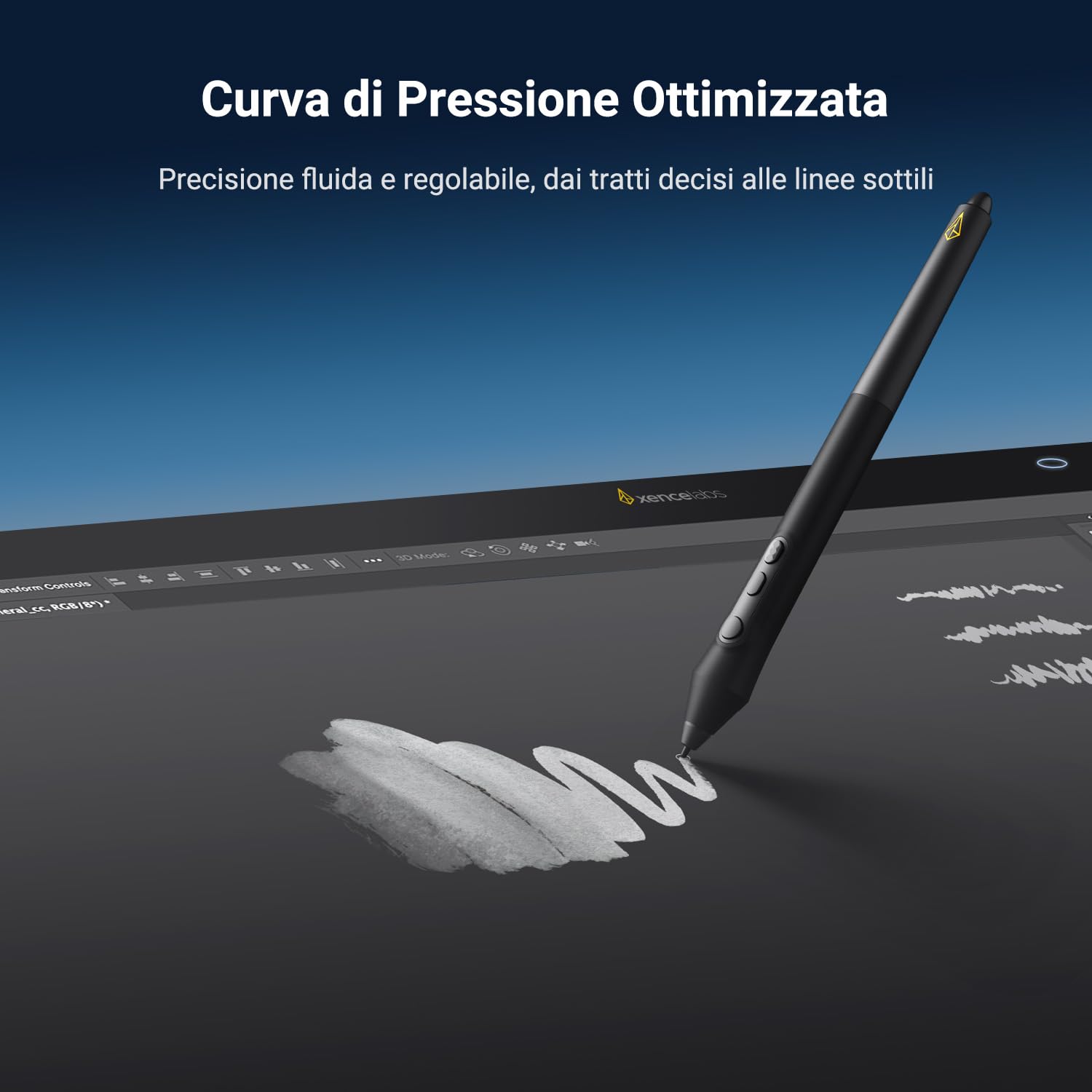 Xencelabs Pen Display 24 Tavoletta Grafica con Schermo 4K Monitor di Disegno Adobe RGB al 99% Tavoletta con Quick Keys 2 Penne senza Batteria Compatibile con Windows-ARM/Windows/Mac/Linux