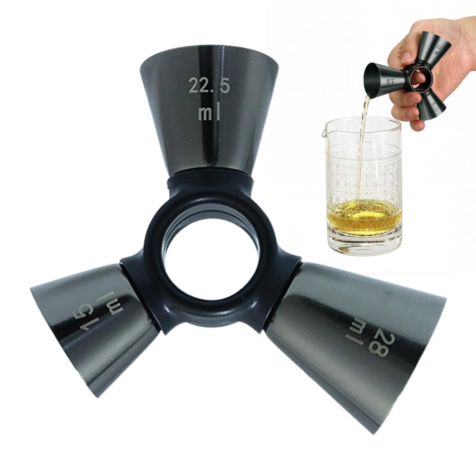 Jigger De Coctelería Medidor De Acero Inoxidable Resistente Puntas