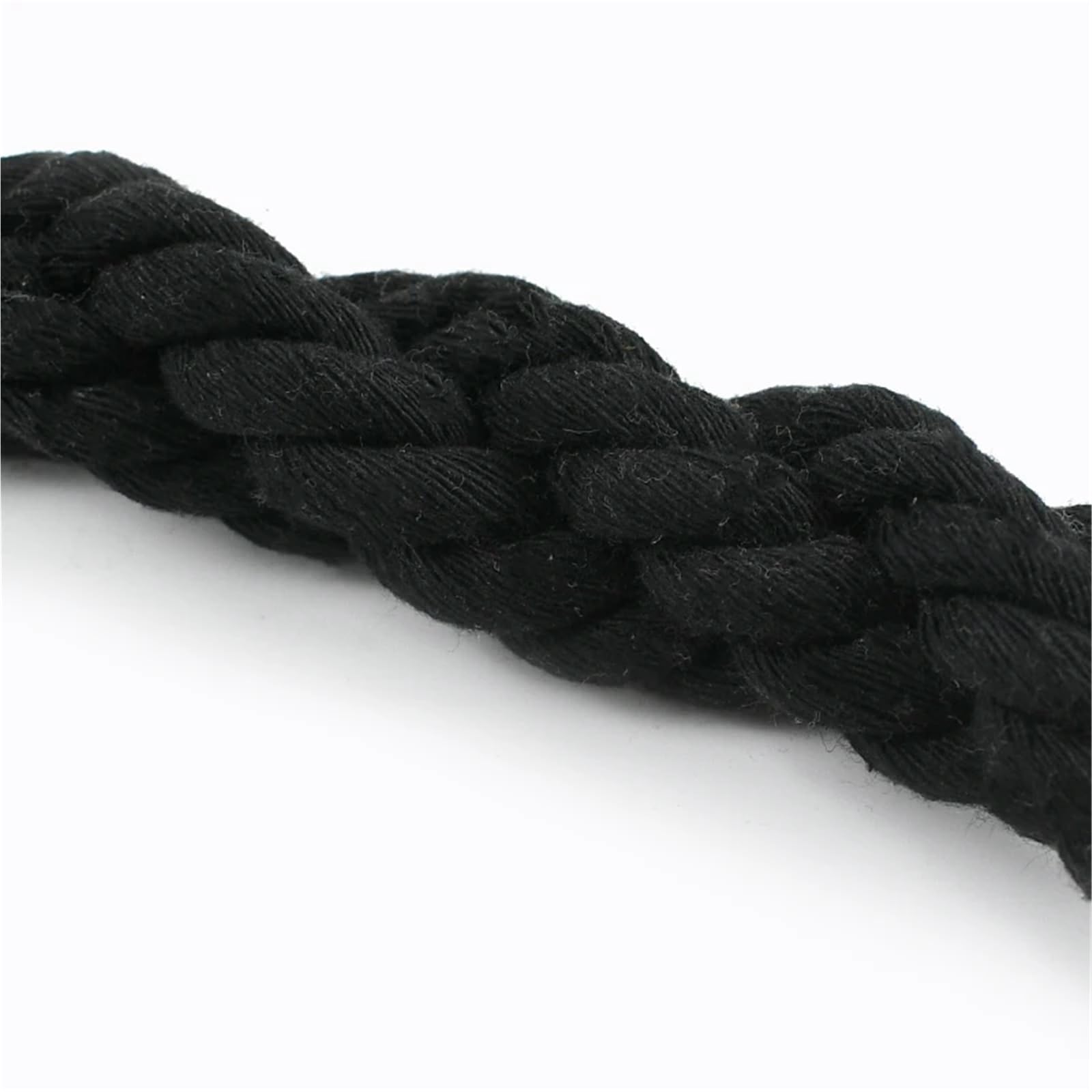 Cordón de algodón Trenzado 1-5M 5-20mm Negro 3 Acciones Algodón Trenzado | Cordón Bolsa Trenza Hilo Cuerdas Zapatos Mochila Decoración(Black-20mm,4Meters)