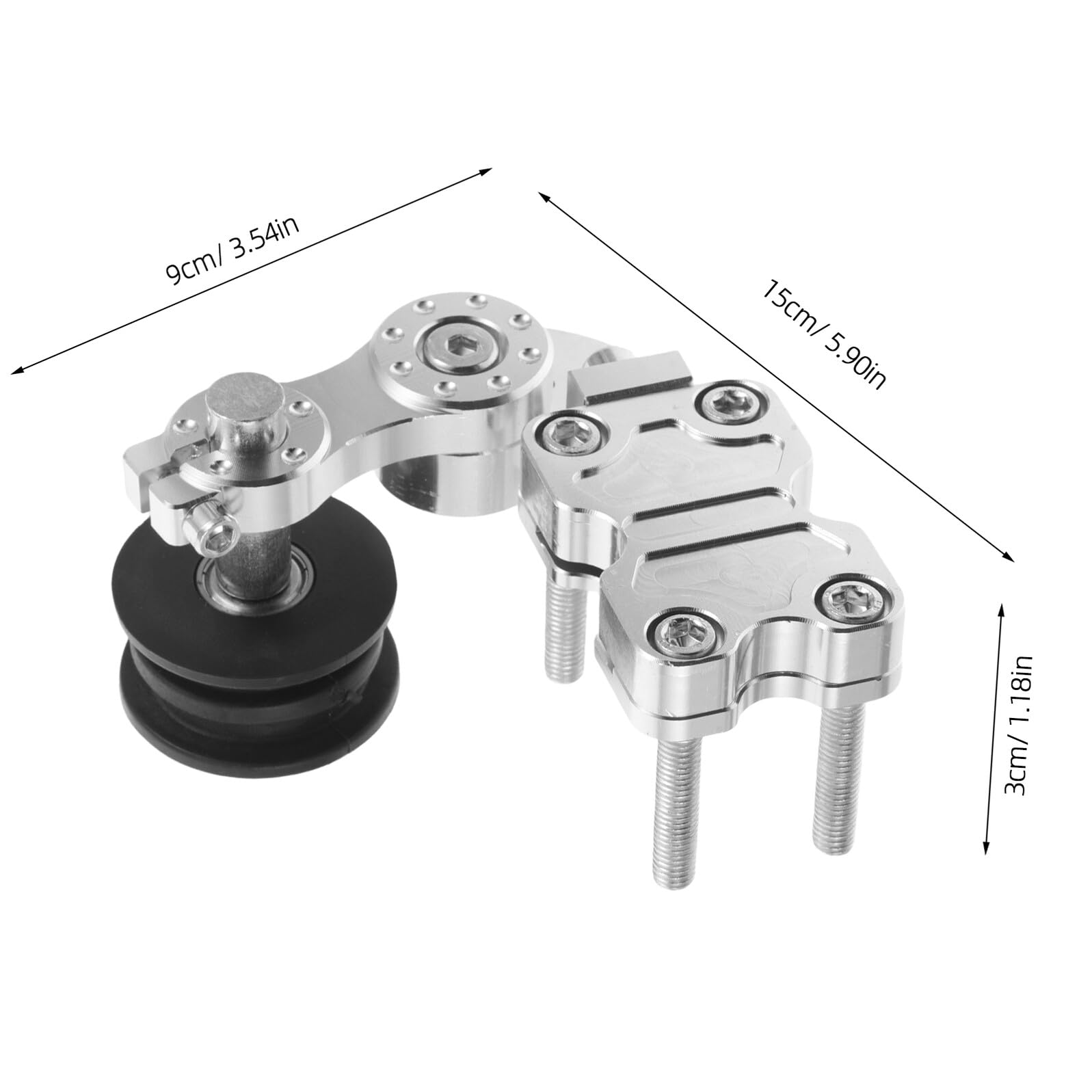 Yardwe Regolatore Catena Moto Tendicatena Trasmissione Strumento Allineamento per Atv Biciclette Accessori Dirt Bike in Lega Alluminio