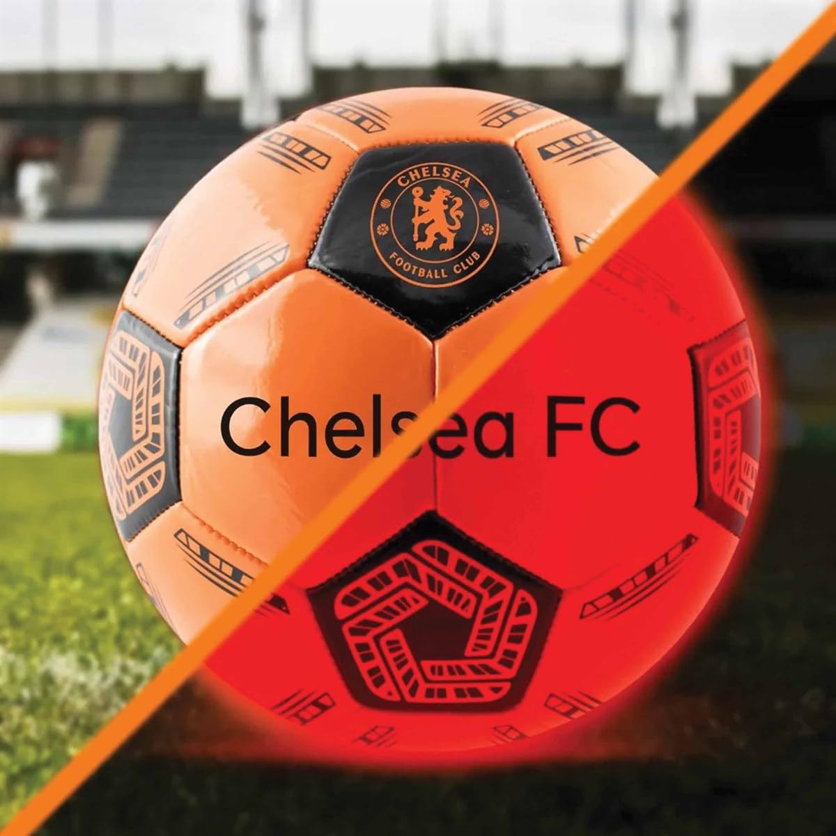 Hy-Pro Chelsea Light Up LED Football Size 5 with Impact-Activated Lights - Light Up Ball with Auto-Shutoff & Enhanced Grip for Night Games - Suitable Footballs for All Ages