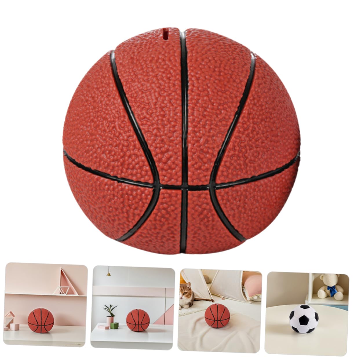 YARNOW Salvadanaio Calcio in Vinile 2pezzi per Bambini e Bambine, Decorativo e Facile Rimozione Soldi, Forma Calcio Carina per Decorazione e Regali Compleanno