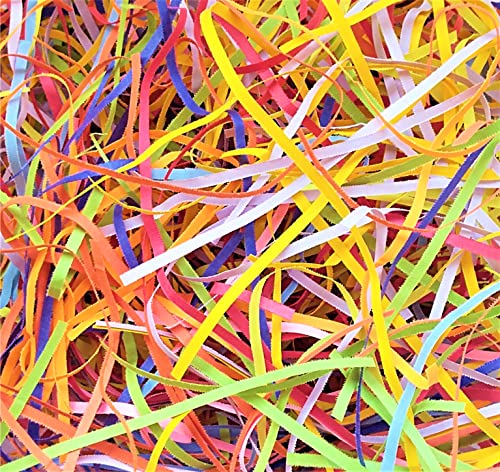 Image of PN PRISM Shredded Paper For Packing,100 Gms,Paper Grass For Gift Packing,New Year,Christmas Decoration,Multi 10 Color-Red,Blue,Green,Yellow,Orange,Saffron,Lemon Yellow,Violet,Lavender,Pink