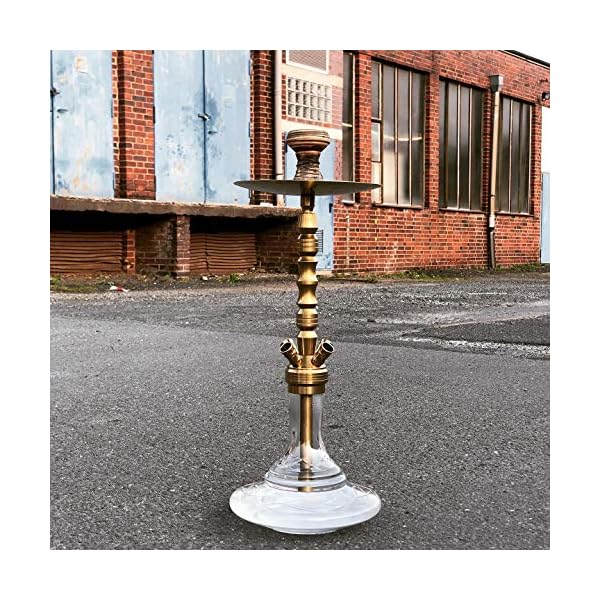DIAMOND HOOKAH Premium Cape Shisha Set, Wasserpfeife Shisha Edelstahl Komplettset mit 4 Anschlüsse/Schläuche. 18/8… – Bild 7