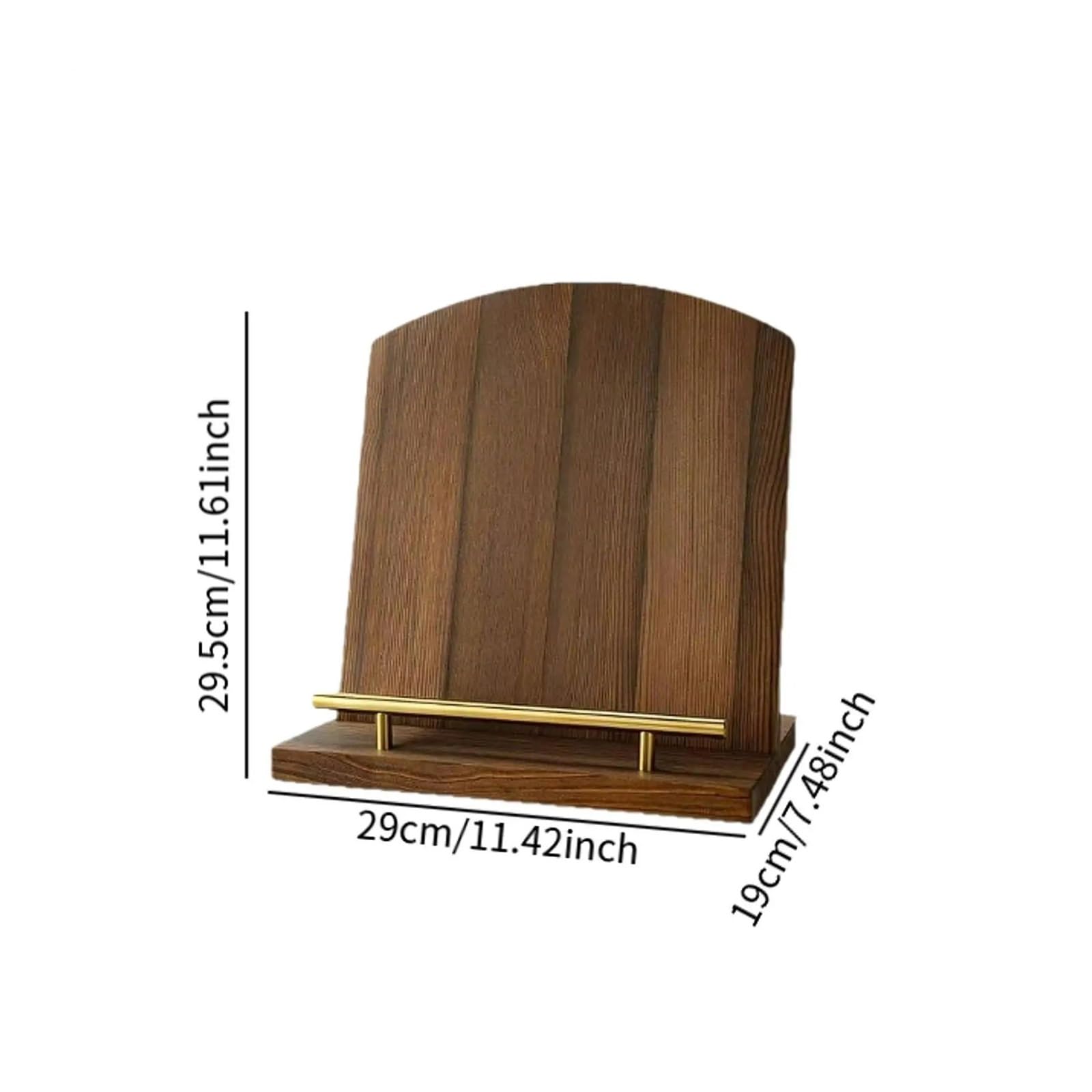Atril Cocina Madera Maciza Vintage Soporte for libro de recetas ajustable