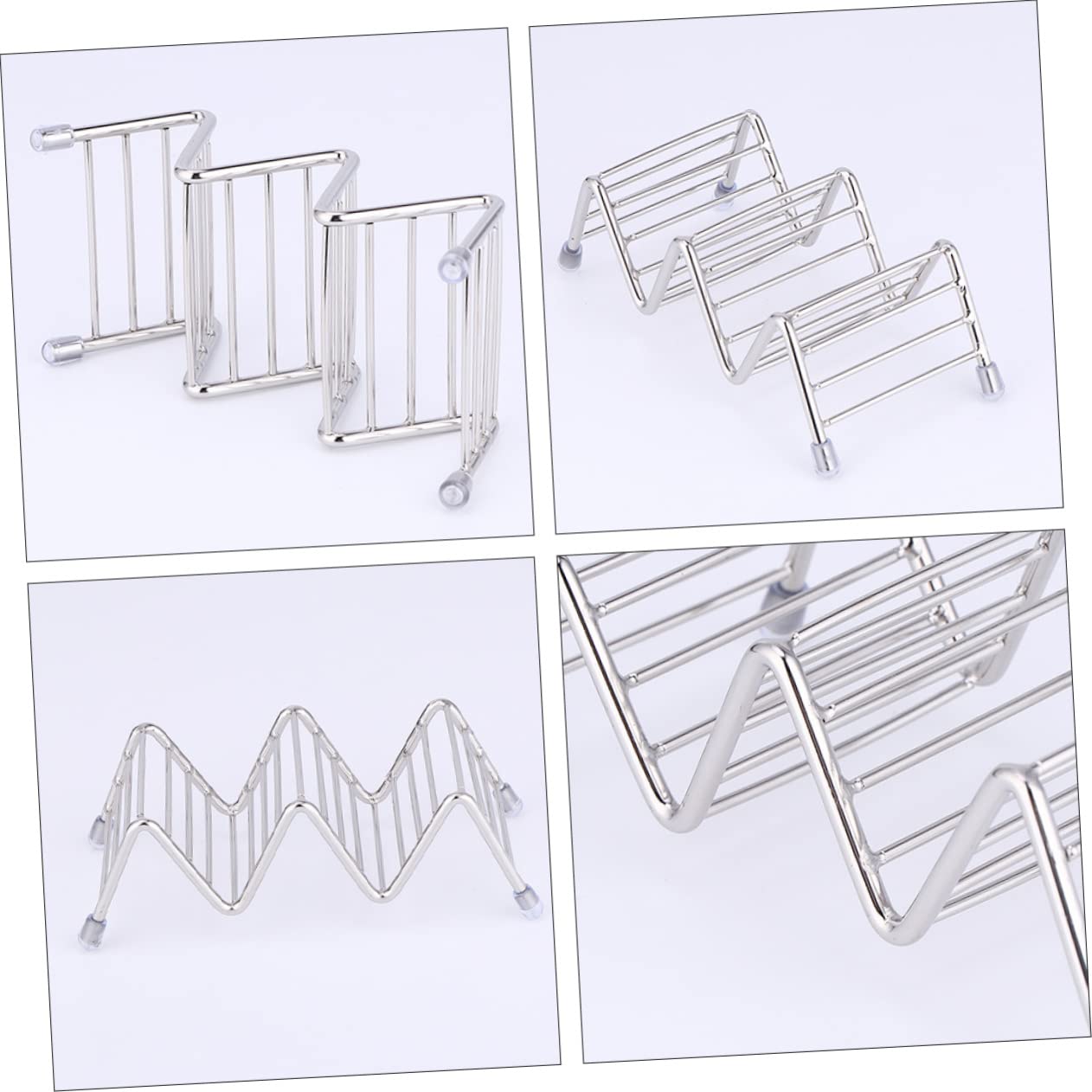 Cabilock 2pc Stainless Steel Tortilla Roll Rack Mexican Pancake Stand Taco Holder Set for Home Kitchen