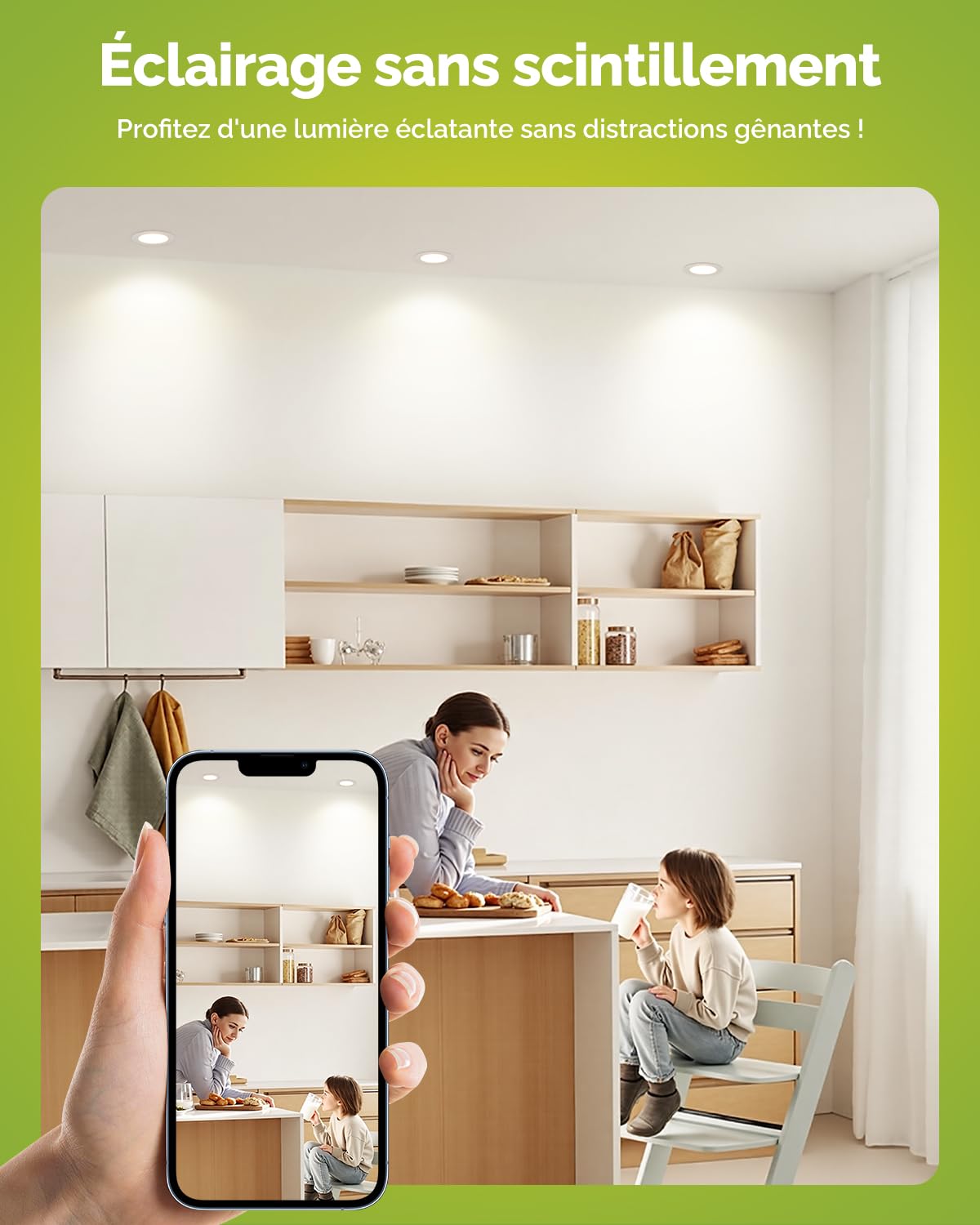 Fondiiz Spot LED Encastrable Extra Plat, 3.5W 340LM Spots de Plafond 55-68mm Découpe, Blanc Chaud 3000K Blanc Neutre 4500K Blanc Froid 6000K Reglable, Spot Salle de Bain IP44 pour Cuisine, Lot de 6