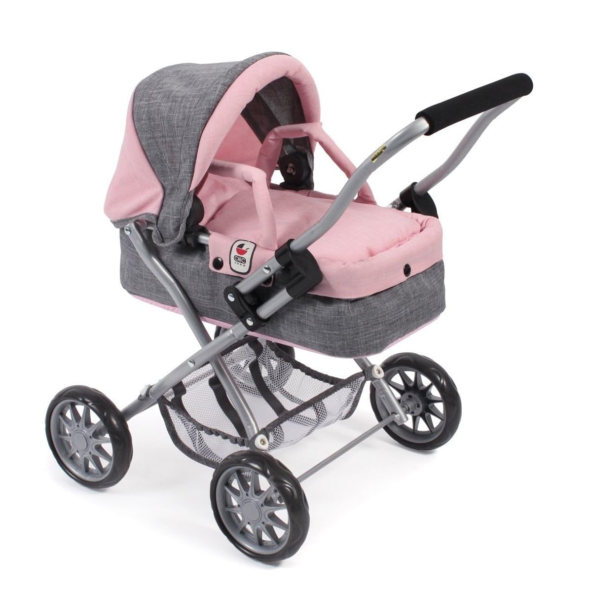 Bayer Chic 2000 555-15 - Passeggino per bambole Smarty, per bambini dai 2 anni in su, grigio melange e rosa