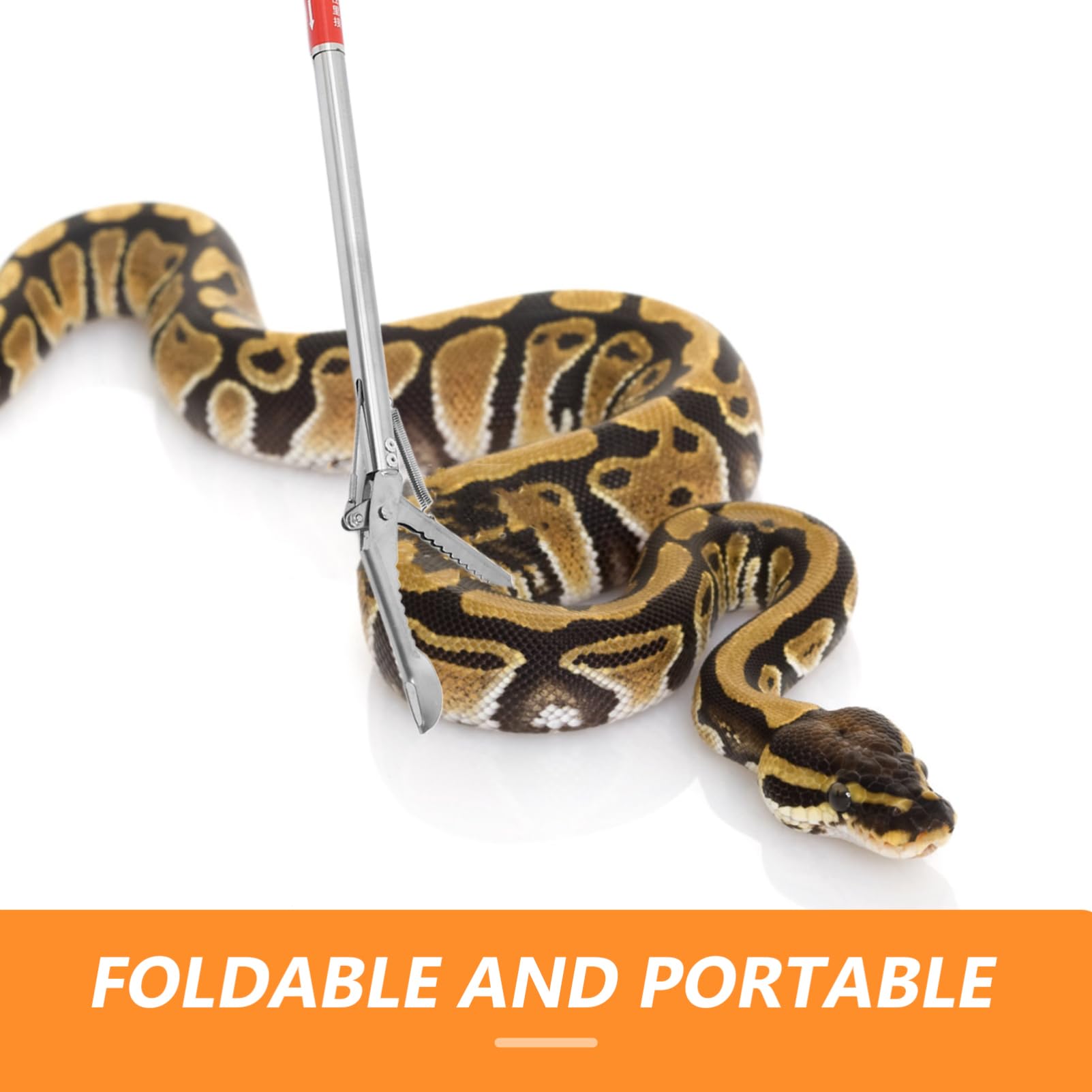 TOYANDONA Aalzange Metall 127cm Faltbare Schlangenzange Mit Rutschfester Klemme Für Reptilienfang Und Outdoor Einsätze