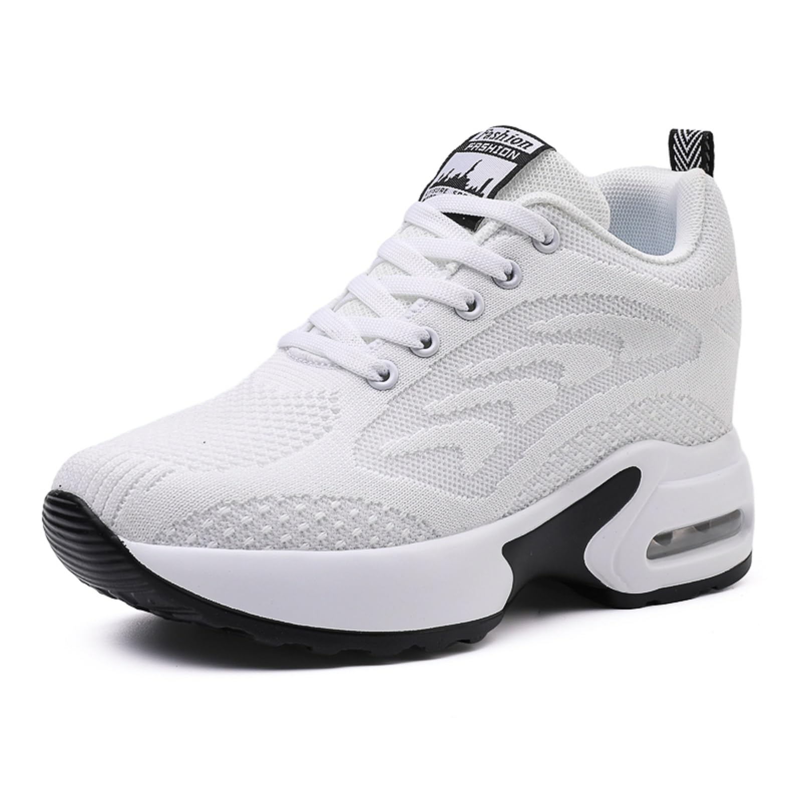 AONEGOLD Sneakers Donna Zeppa Scarpe da Ginnastica Sportive Running Fitness Casual Tacco Zeppa 8.5 CM