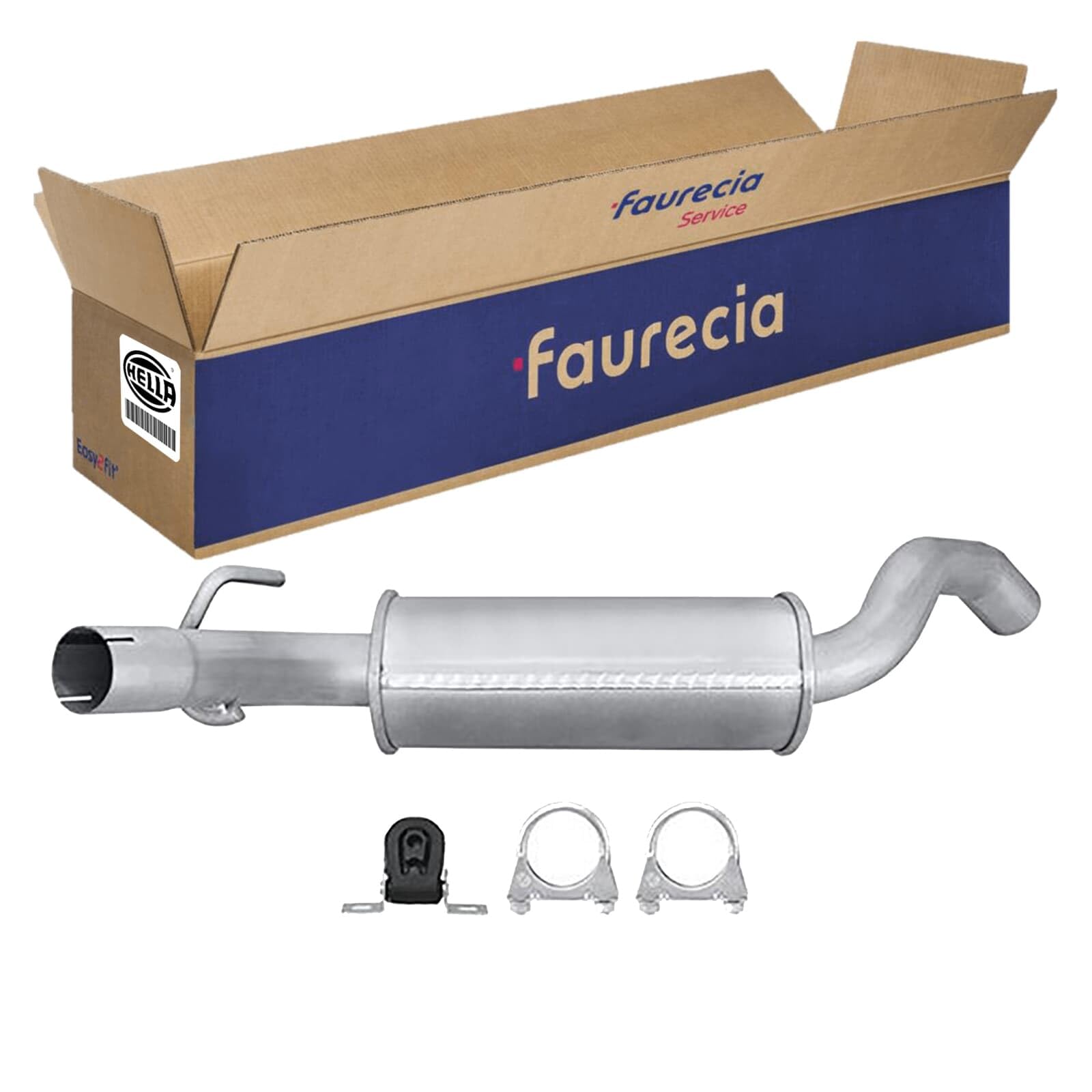 HELLA 8LB 366 022-871 Front Silencer - Easy2Fit Kit - Front - One Piece - Set with Attachments