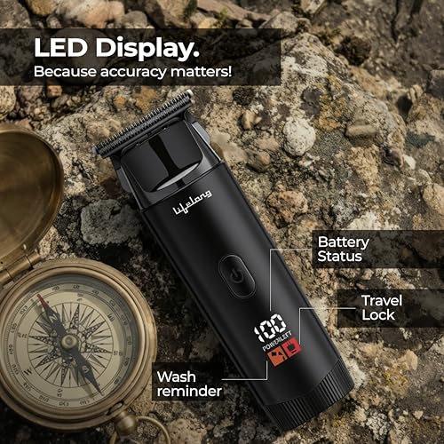 Image of Lifelong Mini Beard Trimmer for Man | Trimmer Men Beard | Cordless Portable All in One Trimmer for Man | Skin Friendly Shaving Machine with 4 Combs, 1.5Hr TypeC Rechargeable, 2Hr Runtime, Travel Lock