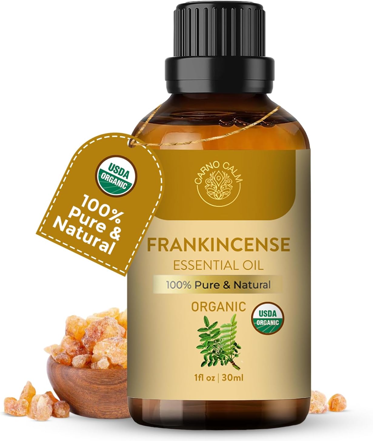 Frankincense Essential Oil 30ml – 100% Pure & Natural, Therapeutic Grade Boswellia Oil for Skin, Aromatherapy, Diffuser & Home Fragrance – 1 fl oz