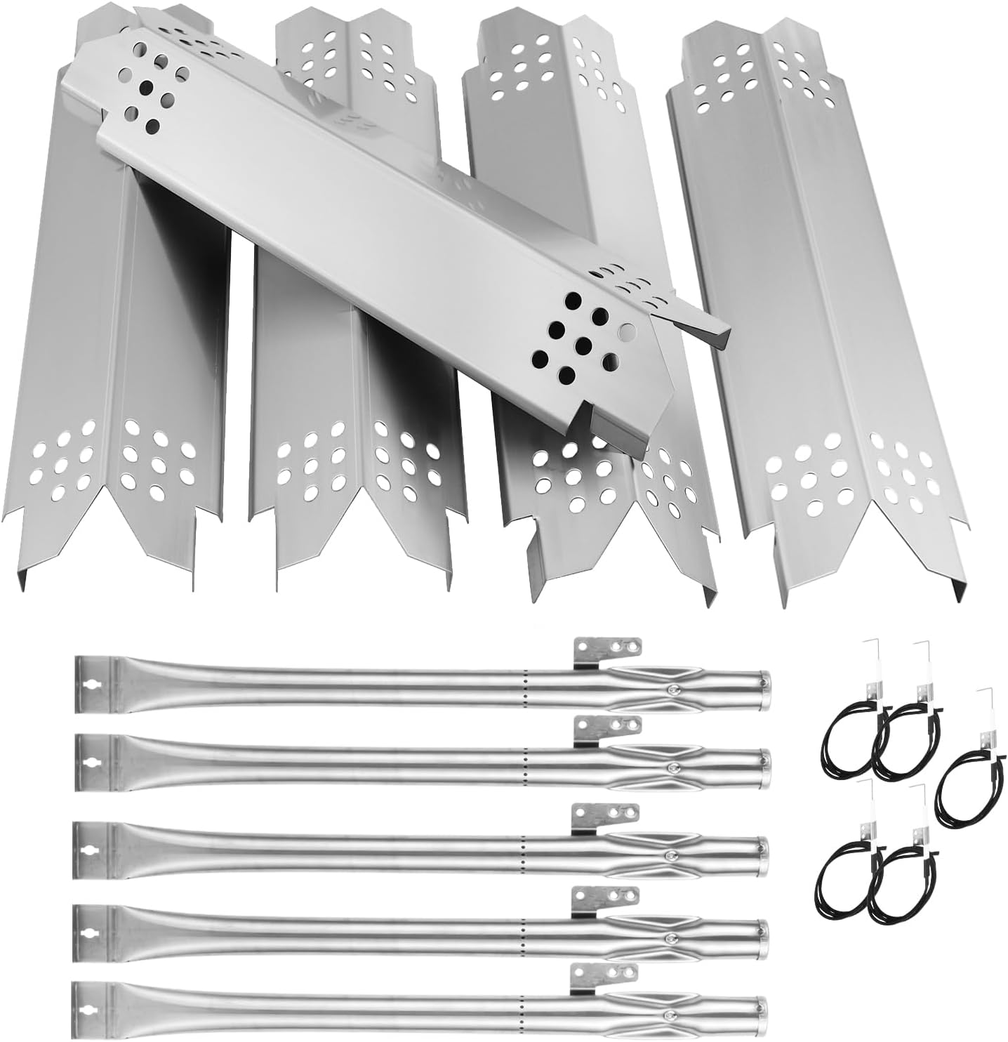Replacement Parts for Nexgrill 5-Burner 720-0888 720-0888N 720-0888A, 4-Burner Nexgrill 720-0830H Replacement Parts 720-0830 Heat Shield and Burner Kit for Nexgrill Replacement Parts