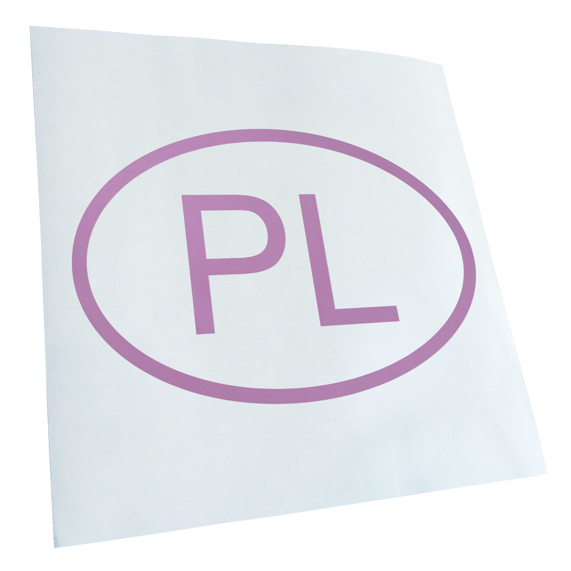 Kiwistar - Car Sticker - Lilac - 50 x 33 cm Poland PL - Rear Window Car Sticker Weatherproof for Car Truck Moped Truck - Sticker Exterior Self-Adhesive Tuning Accessories for Window Vehicle Window