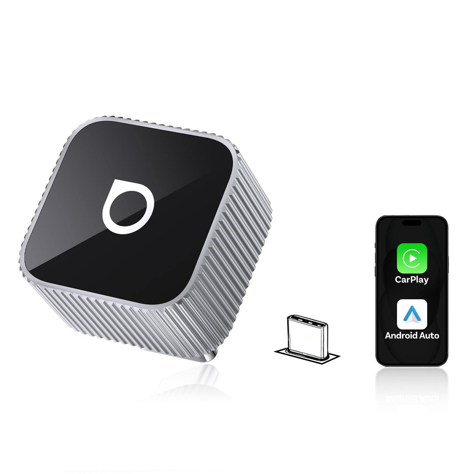 2026 Upgrade OTTOCAST Mini Cube 3.0, 2-in-1 Wireless CarPlay