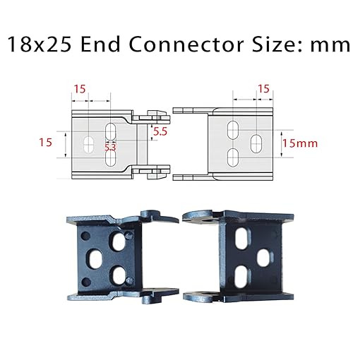 Miniatura 5 de 2 unidades de 39.4 pulgadas de cadena de arrastre tipo abierto R28 cadena de cable de alambre para fresadora CNC e impresora 3D, 2 pares adicionales