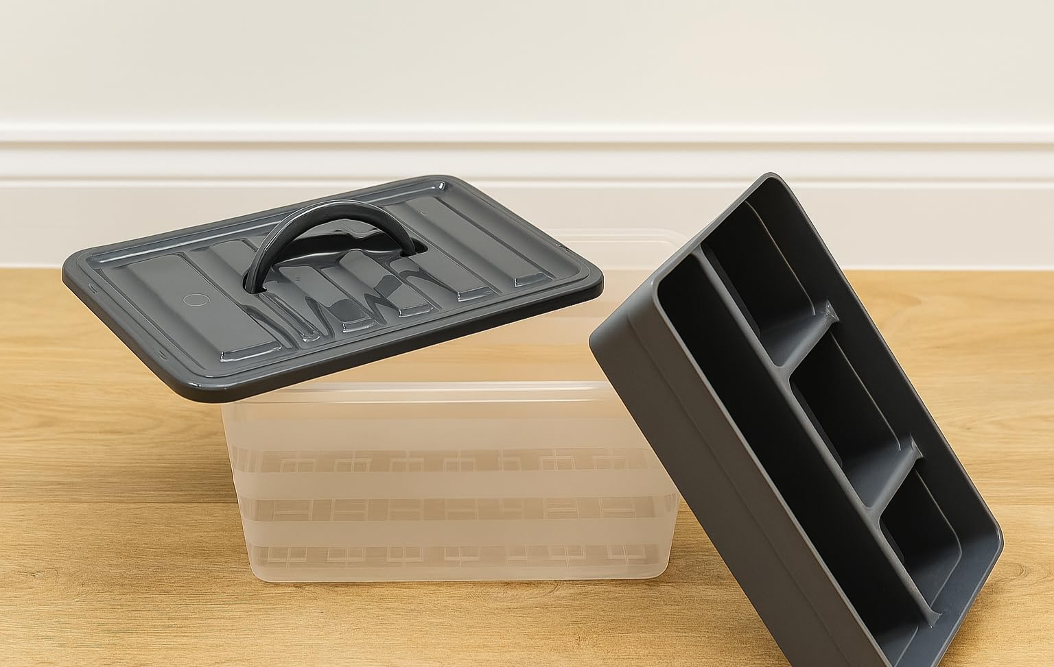 BH | Small Clear Plastic Storage Box | 6 Litre | 1 PC | Organising Removable Tray | Stackable | Utility | Multi-Purpose | Stationery, Sewing, Art Craft Supplies - BEST HOUSE — view 6