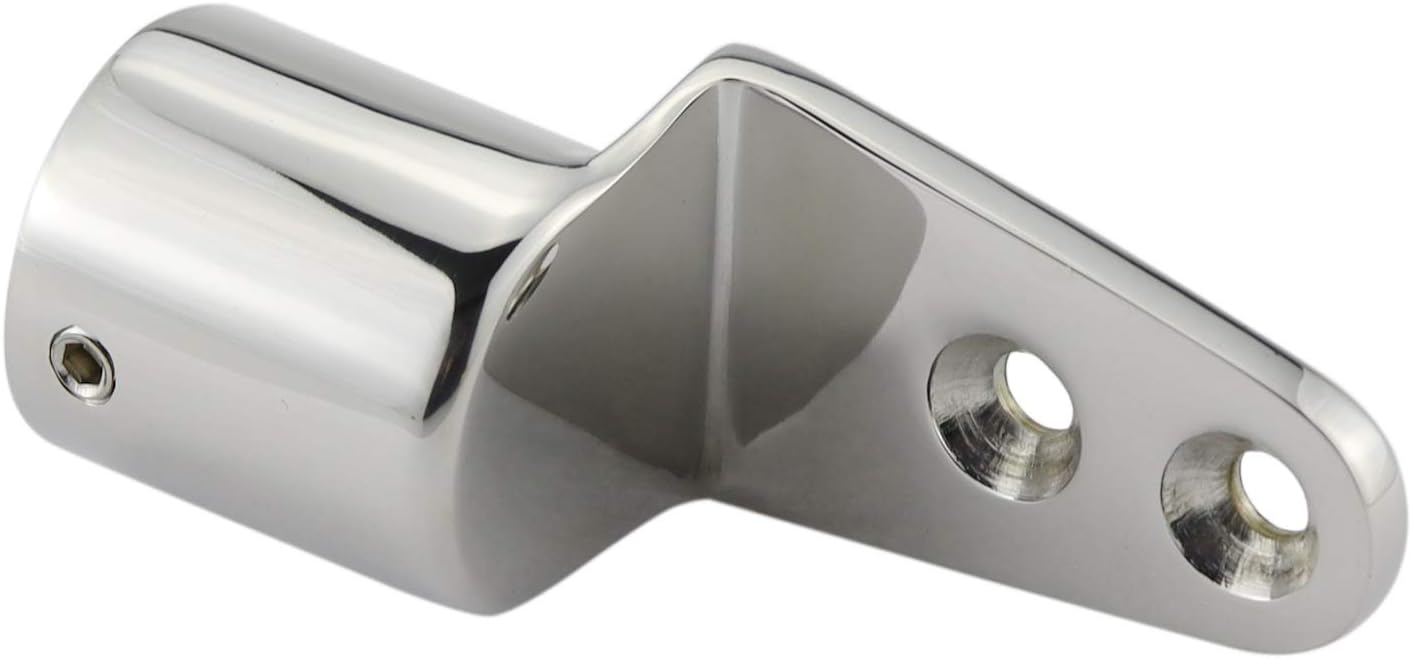 NRC&XRC Pair of 316 Stainless Steel 90 Degree Stanchion Base Mount Hand Rail Fitting for 1In(25.4MM) Tube Boat Marine Hardware W/Screws