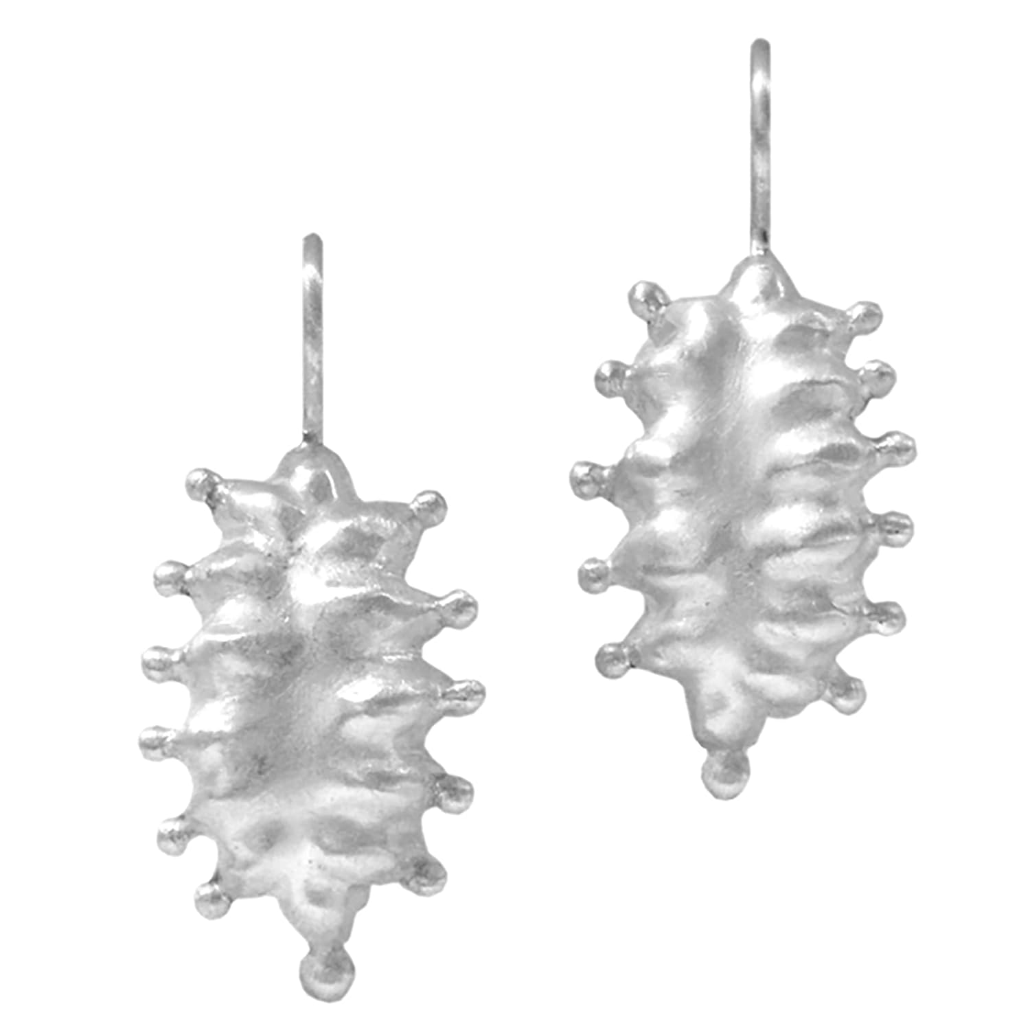 Handmade Silver Jewelry Silver Leaf Dangle Earrings For Women Sterling Silver