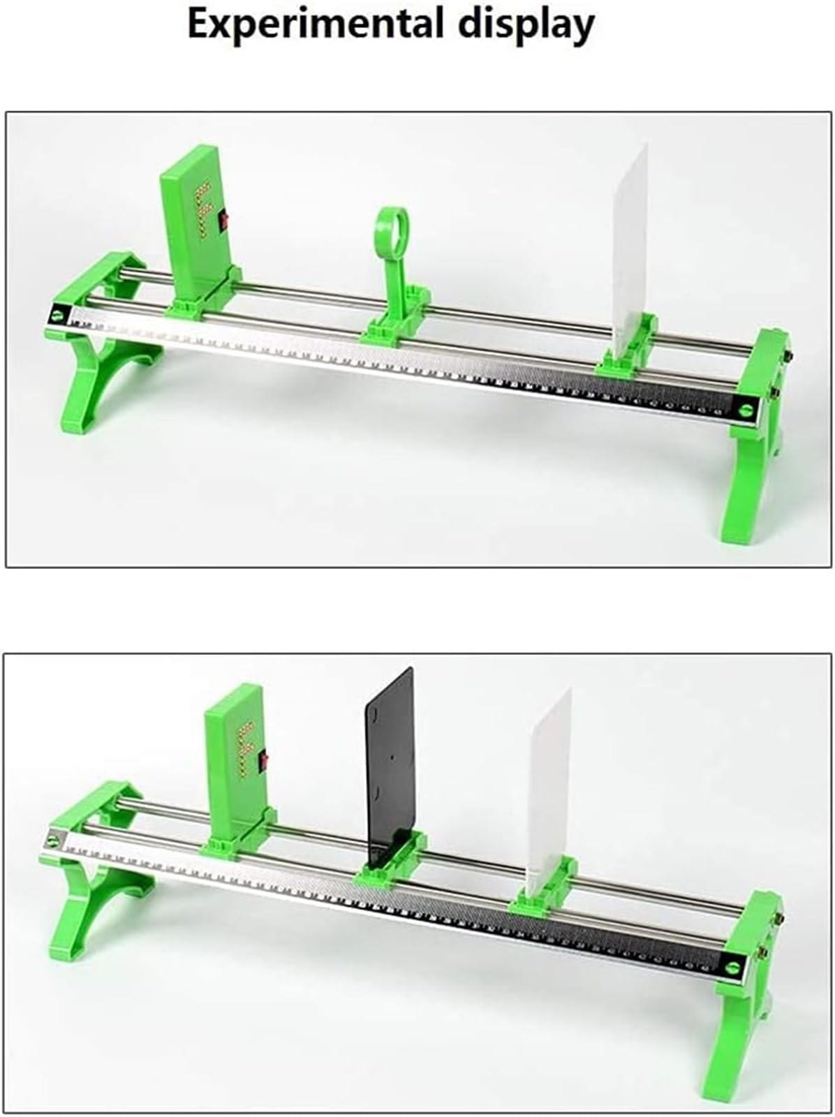 Physikalisches Optikinstrument, Experimentierkasten, Wissenschaftslaborausrüstung, optische Banklinse, kleine Lochbildgebung, Lochkamerabildgebung, Lichtreflexion, Wählschieber