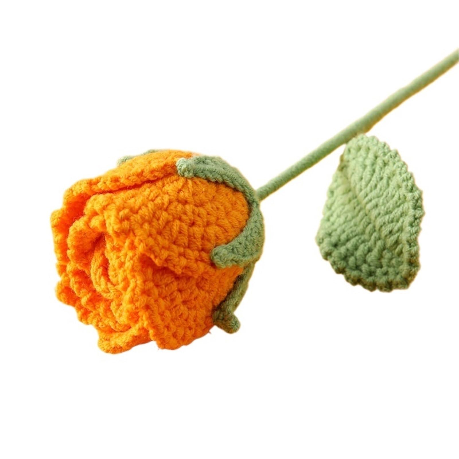 ZHSOAO Wedding Crochet Bouquet Creative Knitted Rose Flower Praty Home Decor for Weddings Birthdays(Color6)