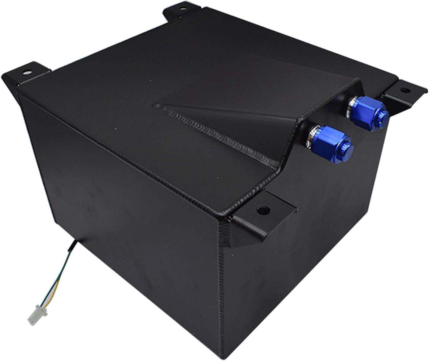 5 Gallon Universal Fuel Cell Tank Aluminum Polished Race Street Drift Strip 19 L Fuel Cell Tank with Level Sender Black/Silver