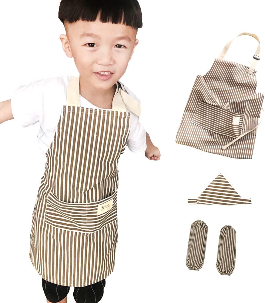 Amazon.co.jp: [Numacy] キッズエプロン3点セットアームカバー 三角巾