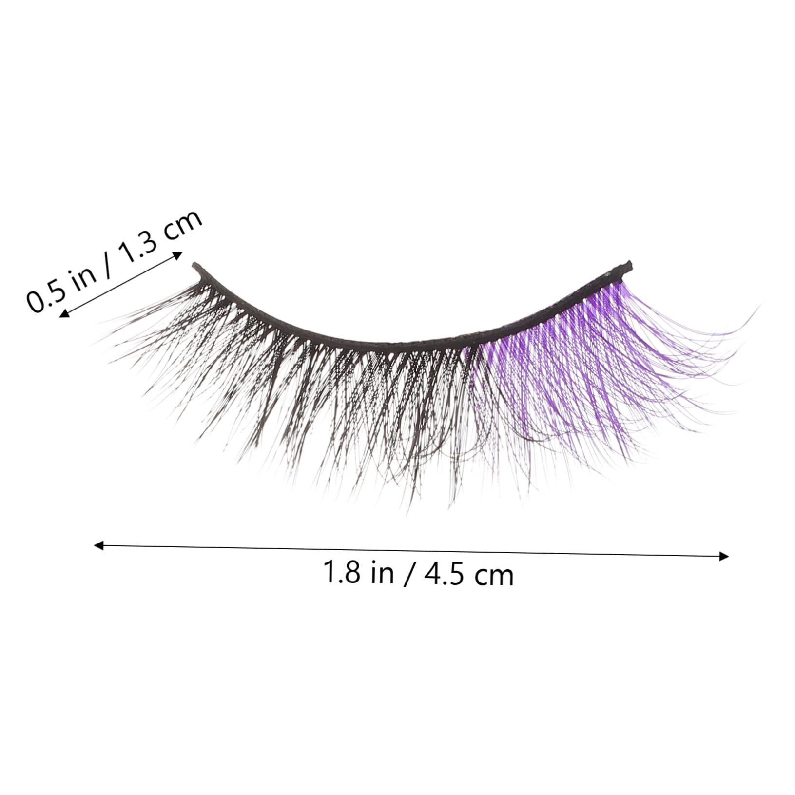FRCOLOR Wimpern Violett 25 Paar Farbige Falsche Wimpern Halloween-wimpern Lange Flauschige Wimpern Farbige Wimpernverlängerung Wimpernverlängerungen Violett Nachahmung Von Verlängern Ende Des Auges