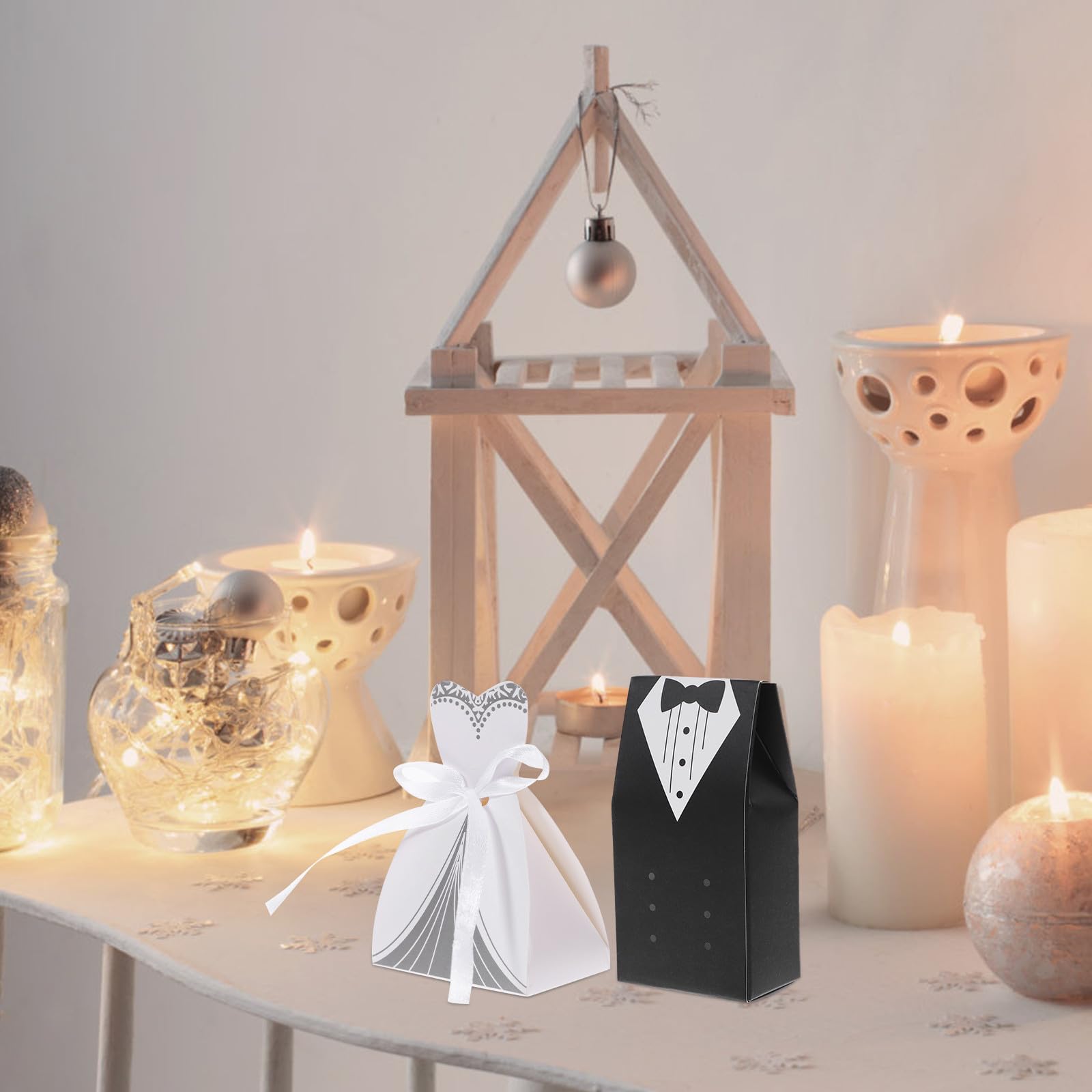 Scatole Dolci Matrimonio Sposo Sposa 100 Pezzi in Carta