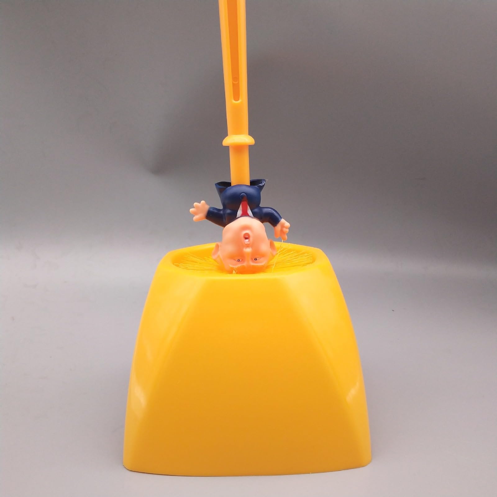 Szczotka do WC Trump, szczotka do czyszczenia Donald Trump z uchwytem, zabawna szczotka do czyszczenia WC, z długim uchwytem i stojakiem do przechowywania, nadaje się do codziennego czyszczenia