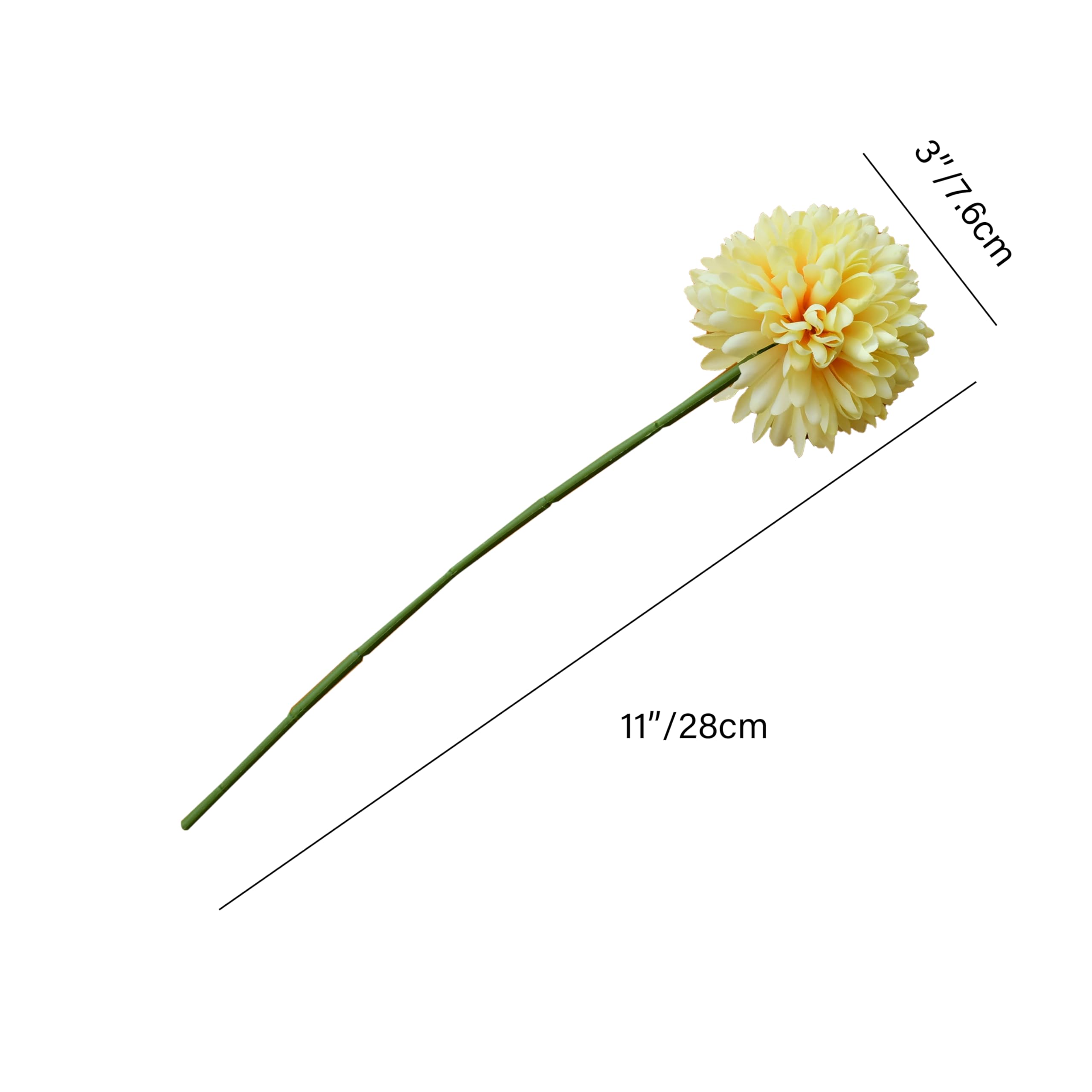 Fiori Finti Crisantemo Mandy's - 12 Pezzi In Seta, 30cm, Per