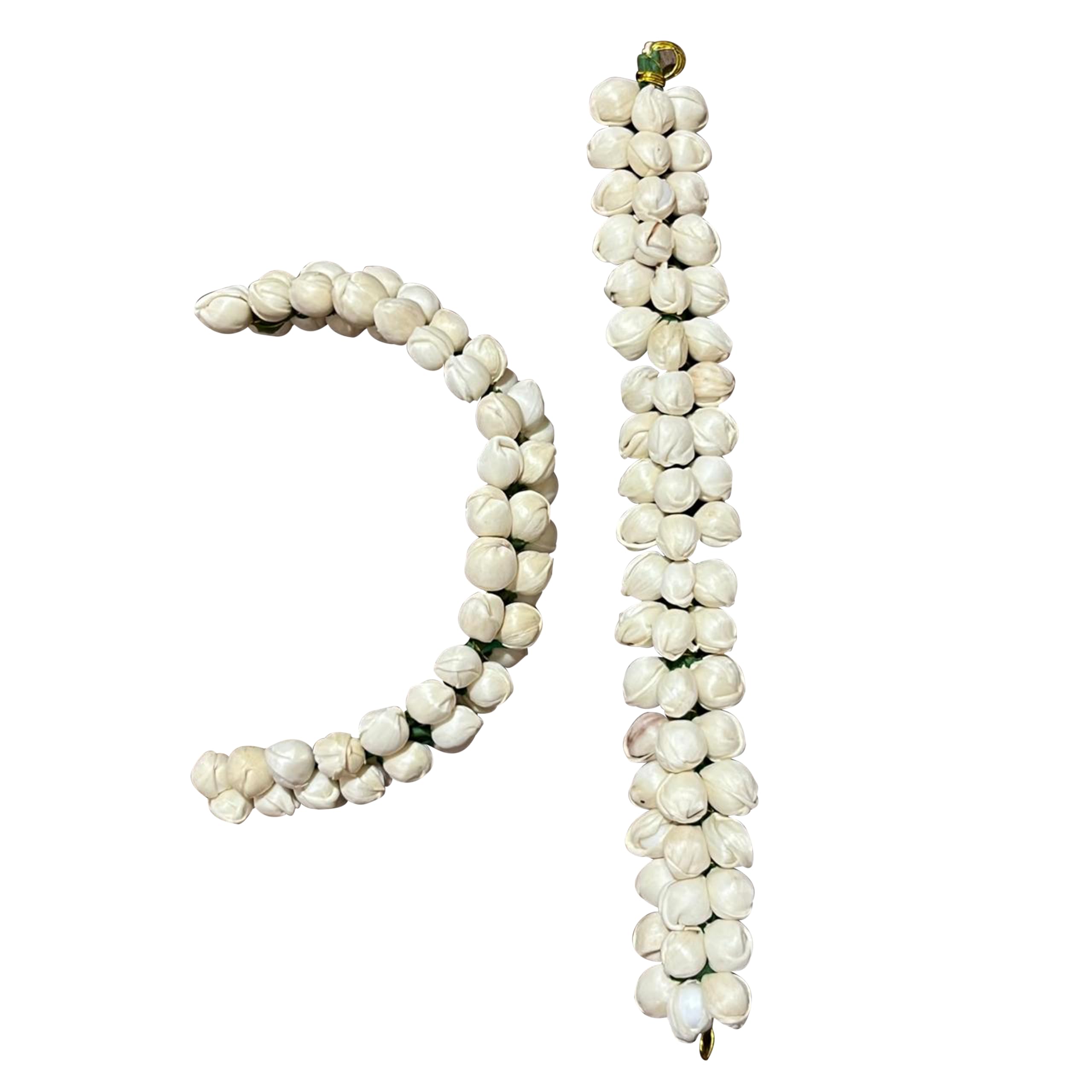 VIEWS Pack of 2 Flower Gajra Bun Juda Maker Mogra Gajra Hair Accessories For Women and Girls (White)