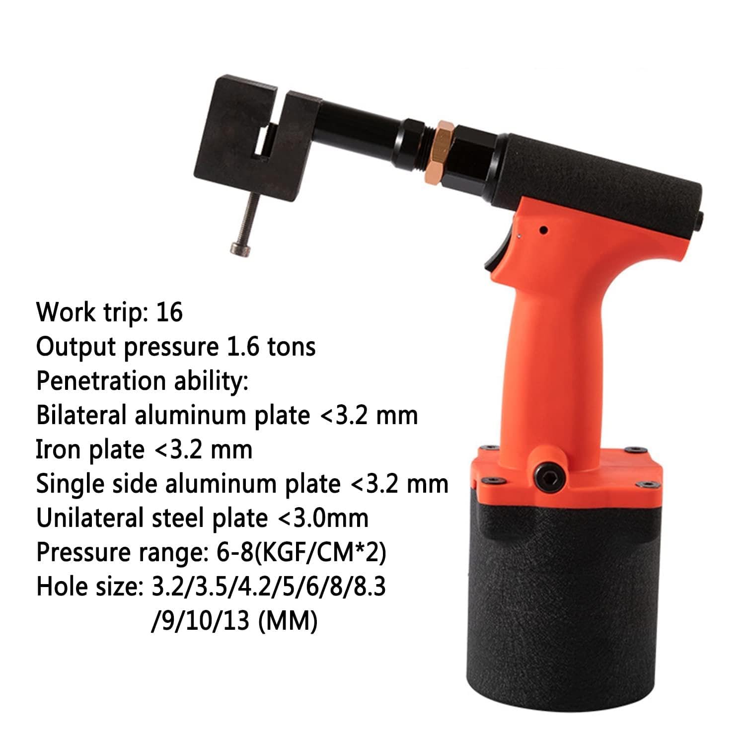 Apriscatole pneumatico, perforatore ad aria industriale da 3,2-12 mm per lamiera, alluminio, ferro, acciaio inossidabile per la decorazione della casa, del negozio di ufficio 9.0MM