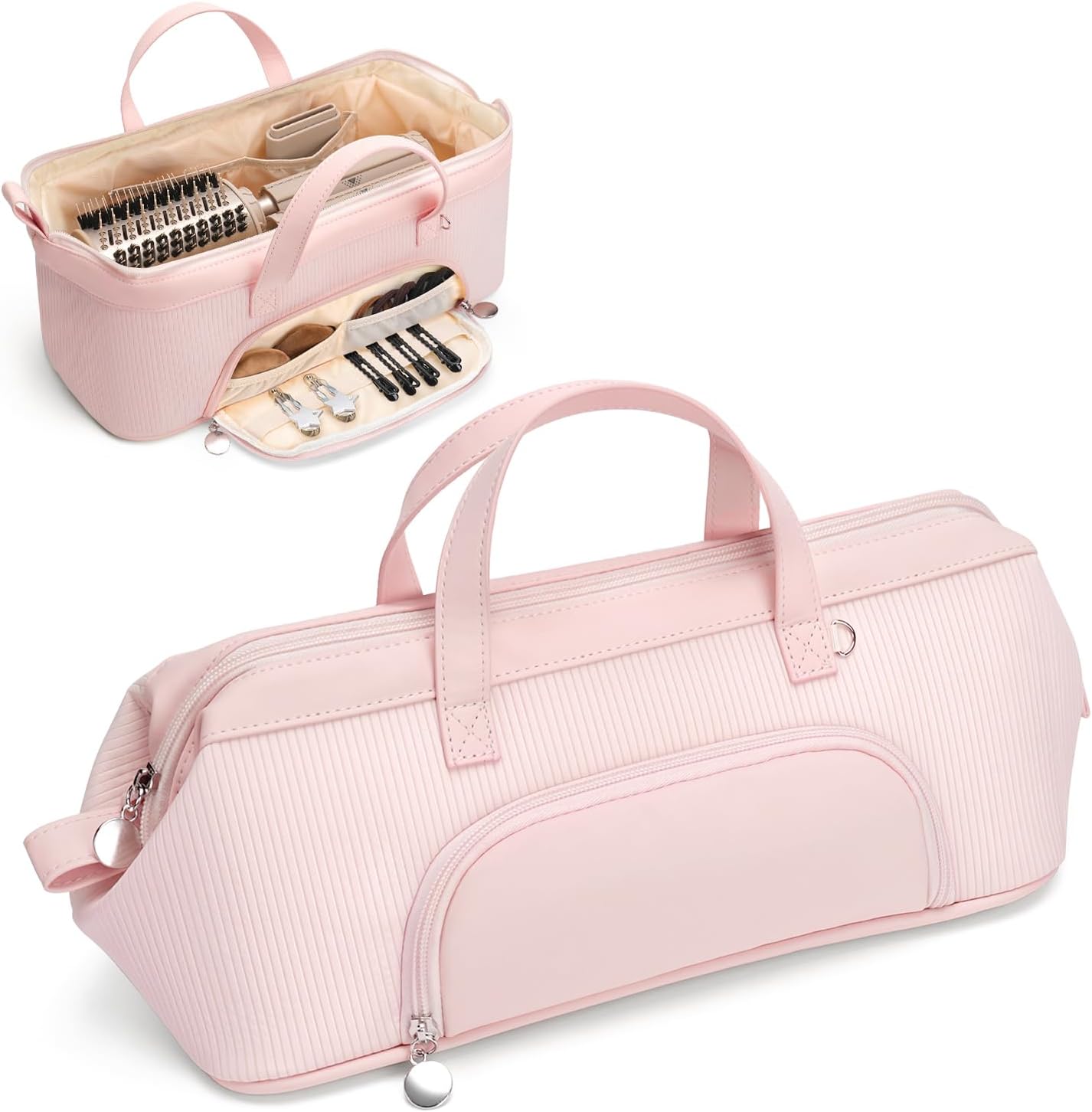 Lotour Hair Tools Travel Case Bag for Shark HD430 Flex Style/Dyson Hair Dryer/Dyson Airwrap, Portable Travel Storage Organizer for Hair Attachments (Pink) Lotour Hair Tools Travel Case Bag for Shark HD430 Flex Style/Dyson Hair Dryer/Dyson Airwrap, Portable Travel Storage Organizer for Hair Attachments (Pink)