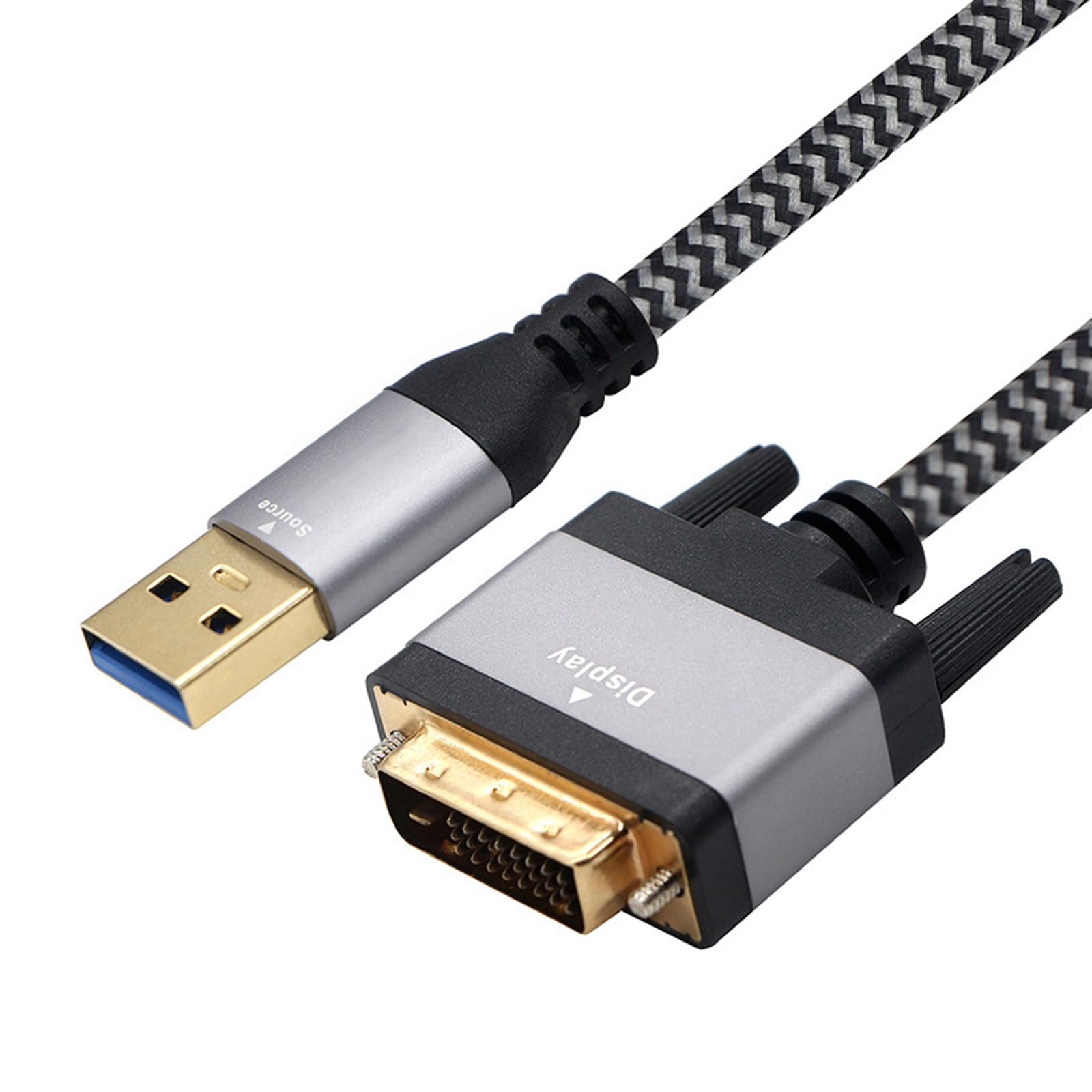 Veltros DVIs Male Connectors USB3.0 Video Cable 5Gbps Data Transfer 1920x1200 for Laptop Dvis to Adapter Cable