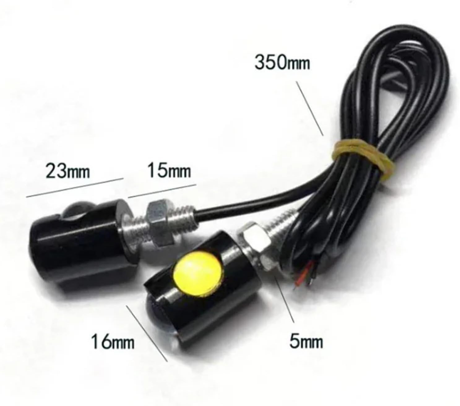 Generic Mini uniwersalne wskaźniki Lampa sygnalizacyjna, numer tablicy rejestracyjnej, oświetlenie mini Dla kształt orlego oka, światło tylne, hamulec, światło przeciwmgielne, żarówka 2 szt.