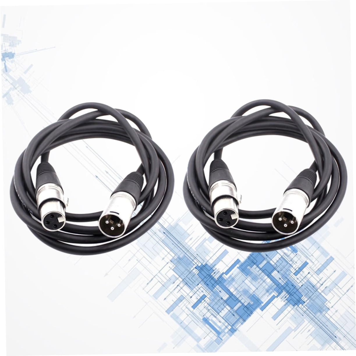 POPETPOP Cavo Audio Xlr Maschio Sicura per Microfono e Mixer Trasmissione con Connettori per Registrazioni Performance Nero