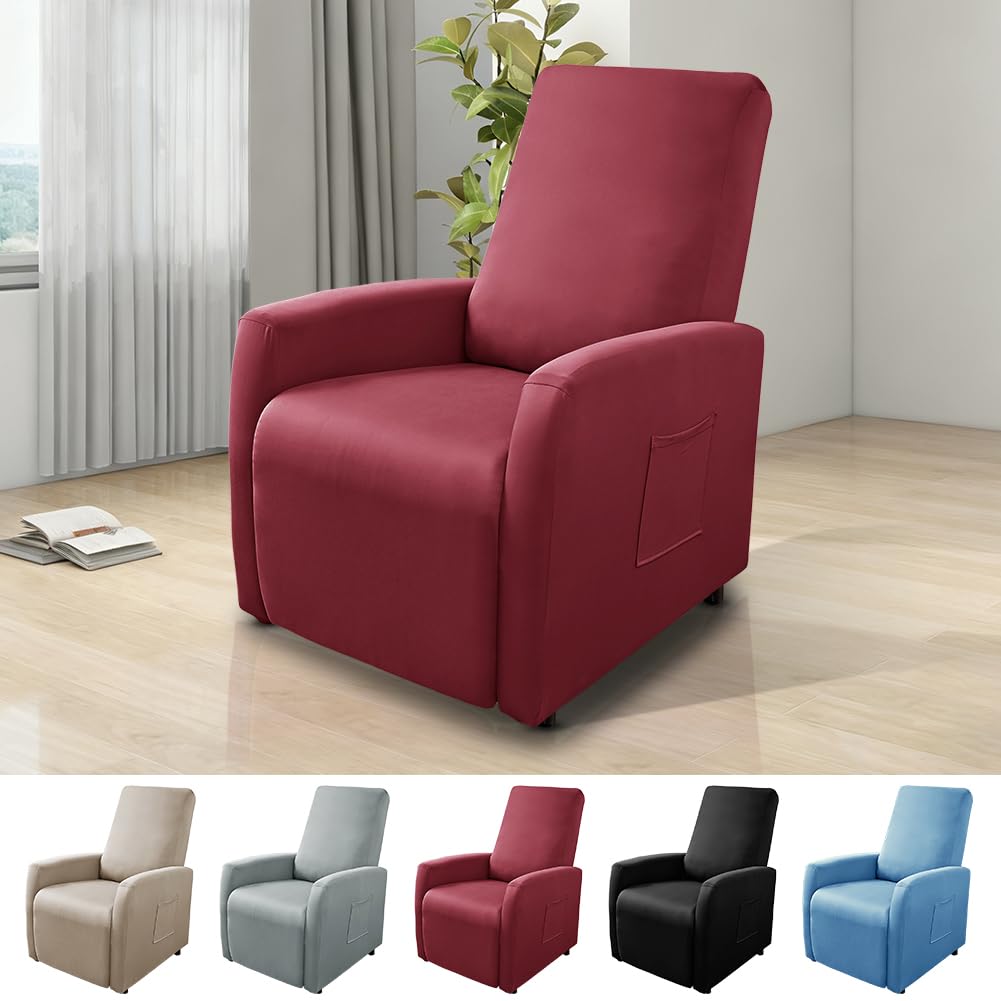 Hearda Copripoltrona 1 Posto Chesterfield Elasticizzato Cachi, Antiscivolo Fodera Cocktail Copri Poltrona con Braccioli Jacquard per Bar Club Soggiorno Camera da Letto