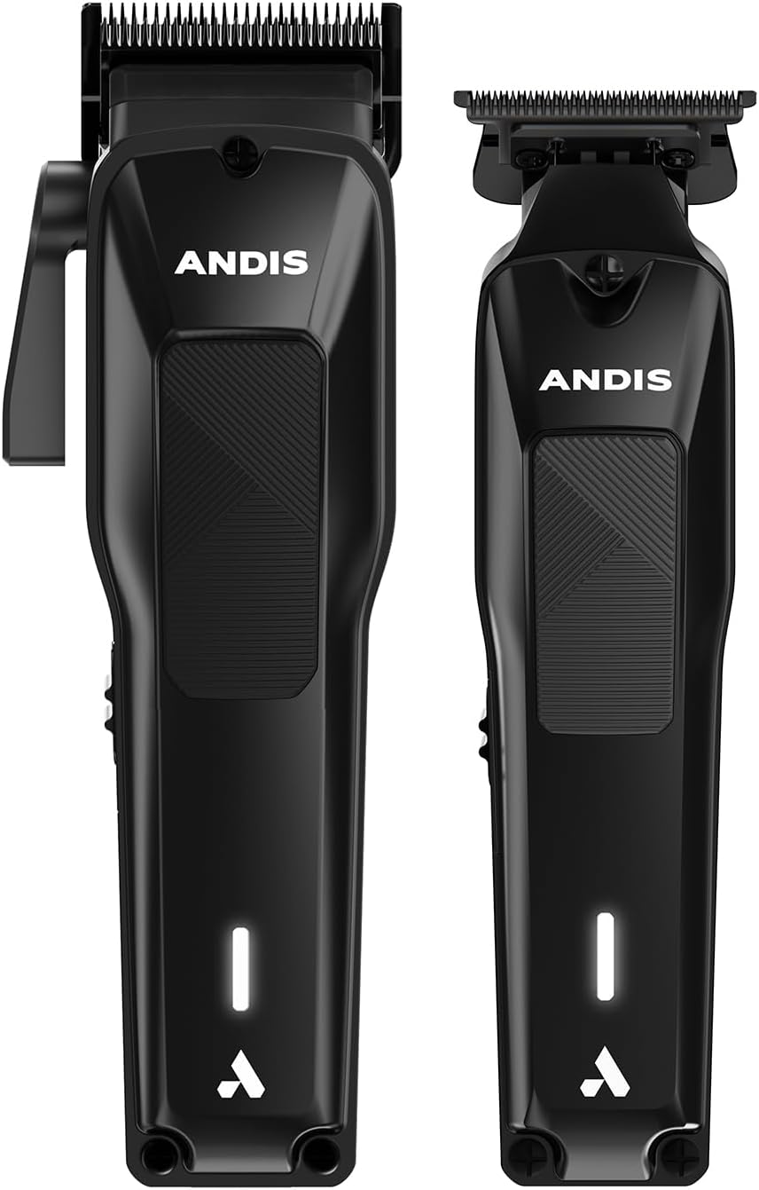 Andis 563534 Phenom Clipper & Trimmer Hair Cutting Combo Kit, Professional Barber, Cordless, Beard & Hair, Includes Comb Sets, Lithium-Ion, Black
