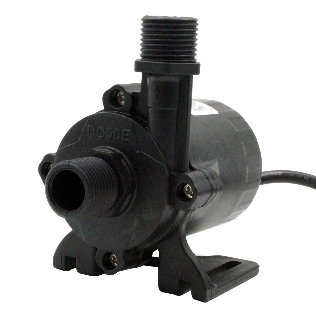 AUBIG 24V DC Water Pump 400GPH Inlet&Outlet 3/4 Inches 20mm NPT 60 Threads Static Head 49ft Power Re