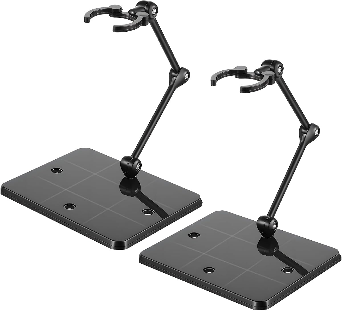2 Pack Action Figure Stand Assembly Doll Model Support Stand Action Figure Display Holder Base for 3.75" and 6" Figures or Effects Clear 1/144 HG/RG Model
