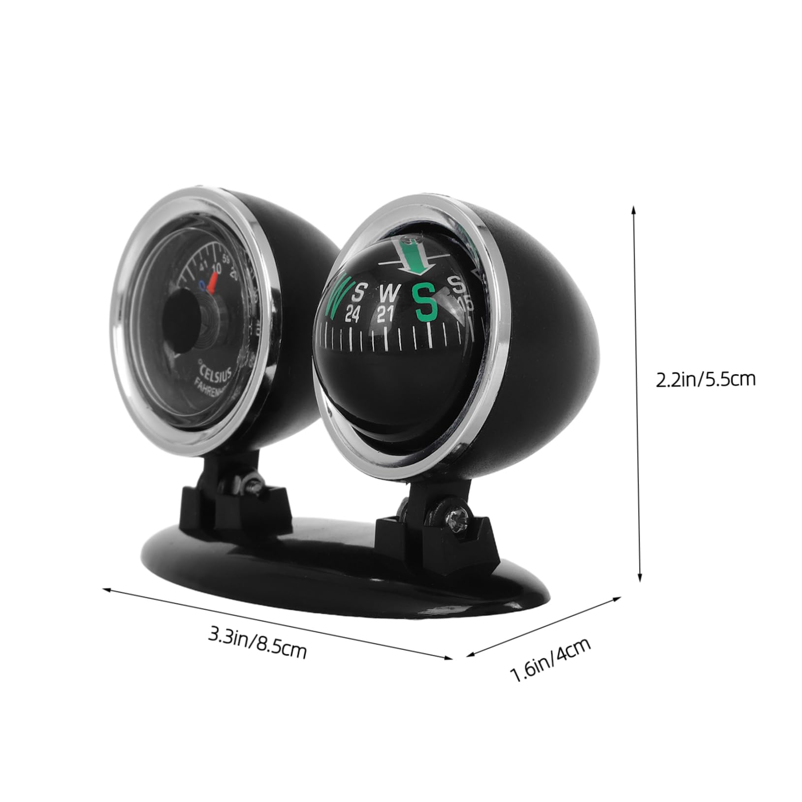 GLEAVI Car Compass Ball Dashboard Mount Vehicle Navigation Marine Auto Compass