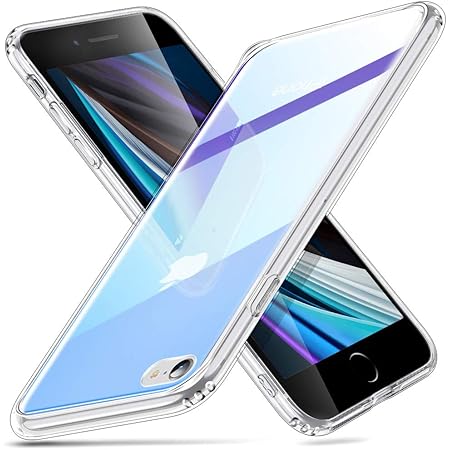 Amazon Esr Iphone Se ケース 第2世代 Iphone 8 ケース Iphone 7 ケース クリアケース 新型 ガラス ケース 強化ガラス Tpuバンパー 硬度9h背面 薄型 全透明 黄変防止 耐衝撃 Qi充電対応 衝撃吸収保護ケース パープルブルー Esr 家電 カメラ