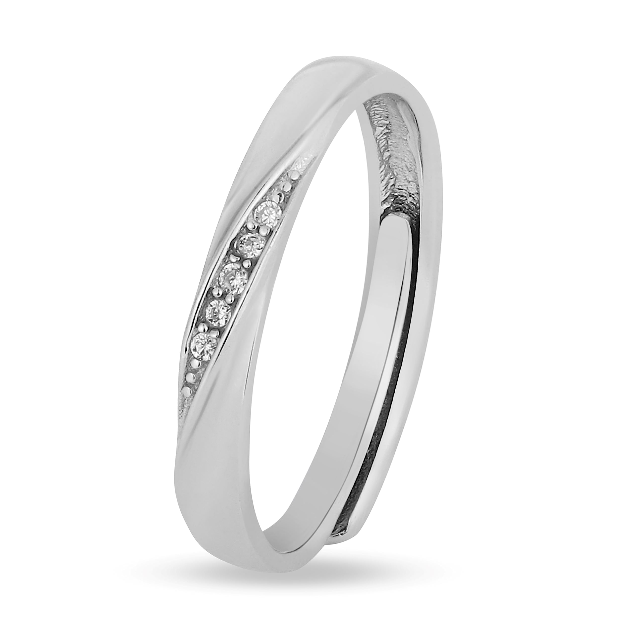 ZAVYA 925 Sterling Silver Designer Cubic Zirconia CZ Rhodium Plated Adjustable Ring | Gift for Women & Girls | With Certificate of Authenticity & 925 Hallmark (B0BJ2S5M3L) Amazon Price History, Amazon Price Tracker